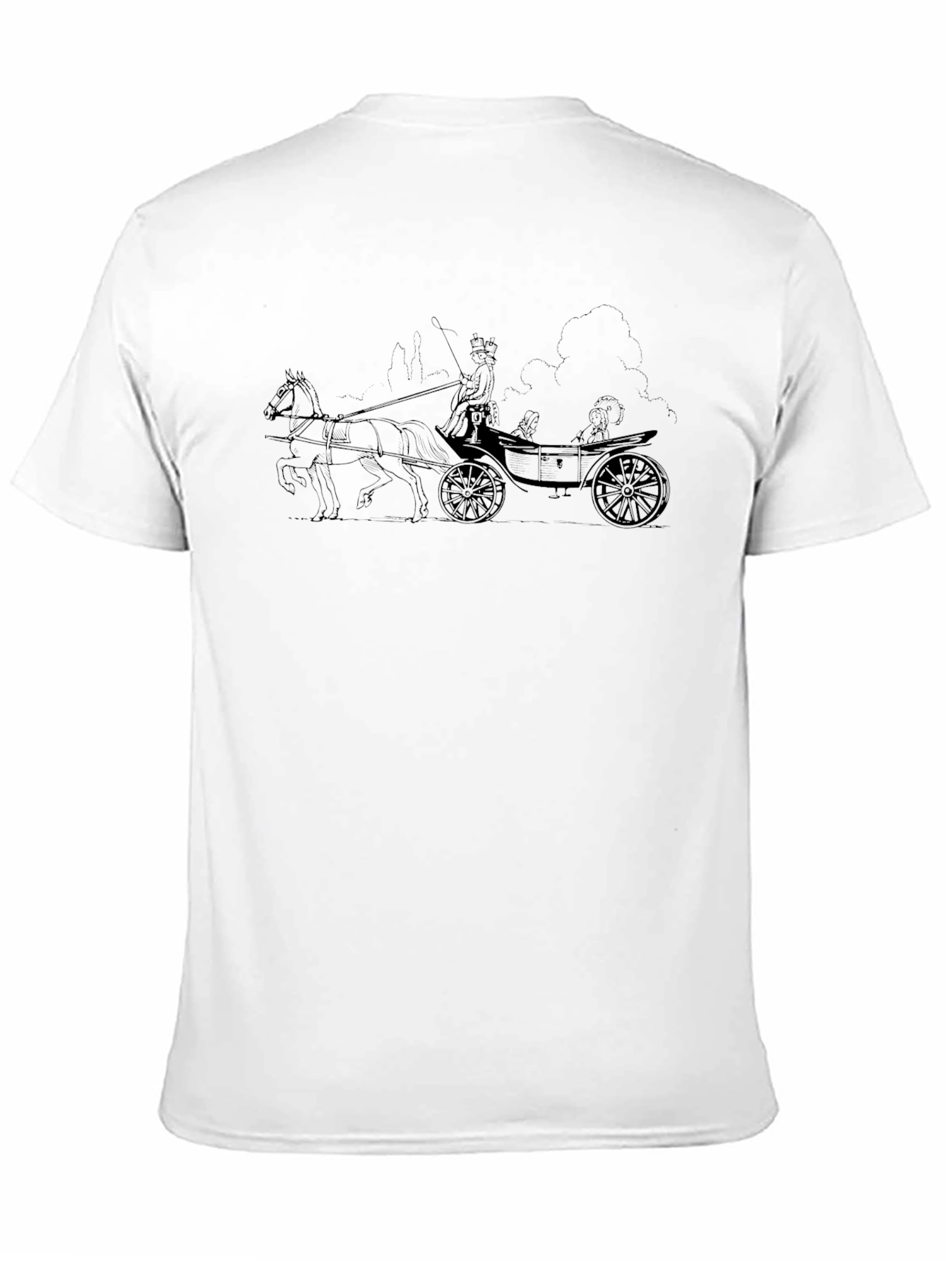 Horse-Drawn Carriage Black Tee