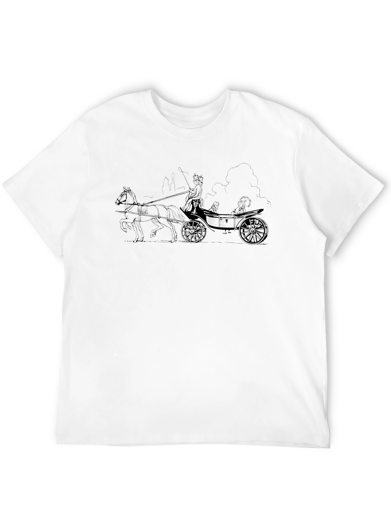 Horse-Drawn Carriage Black Tee