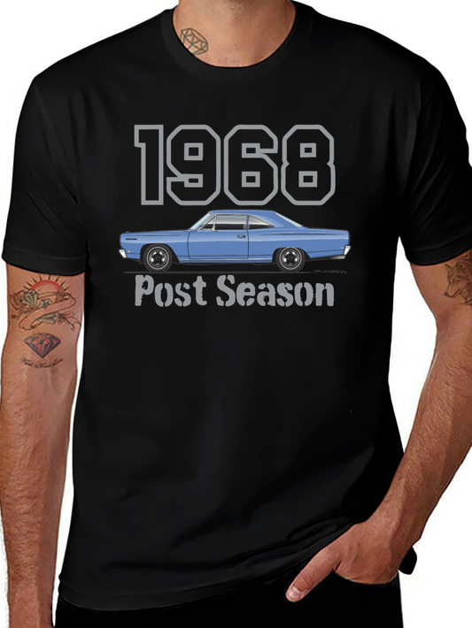 1968 Car Post Season Black T-Shirt