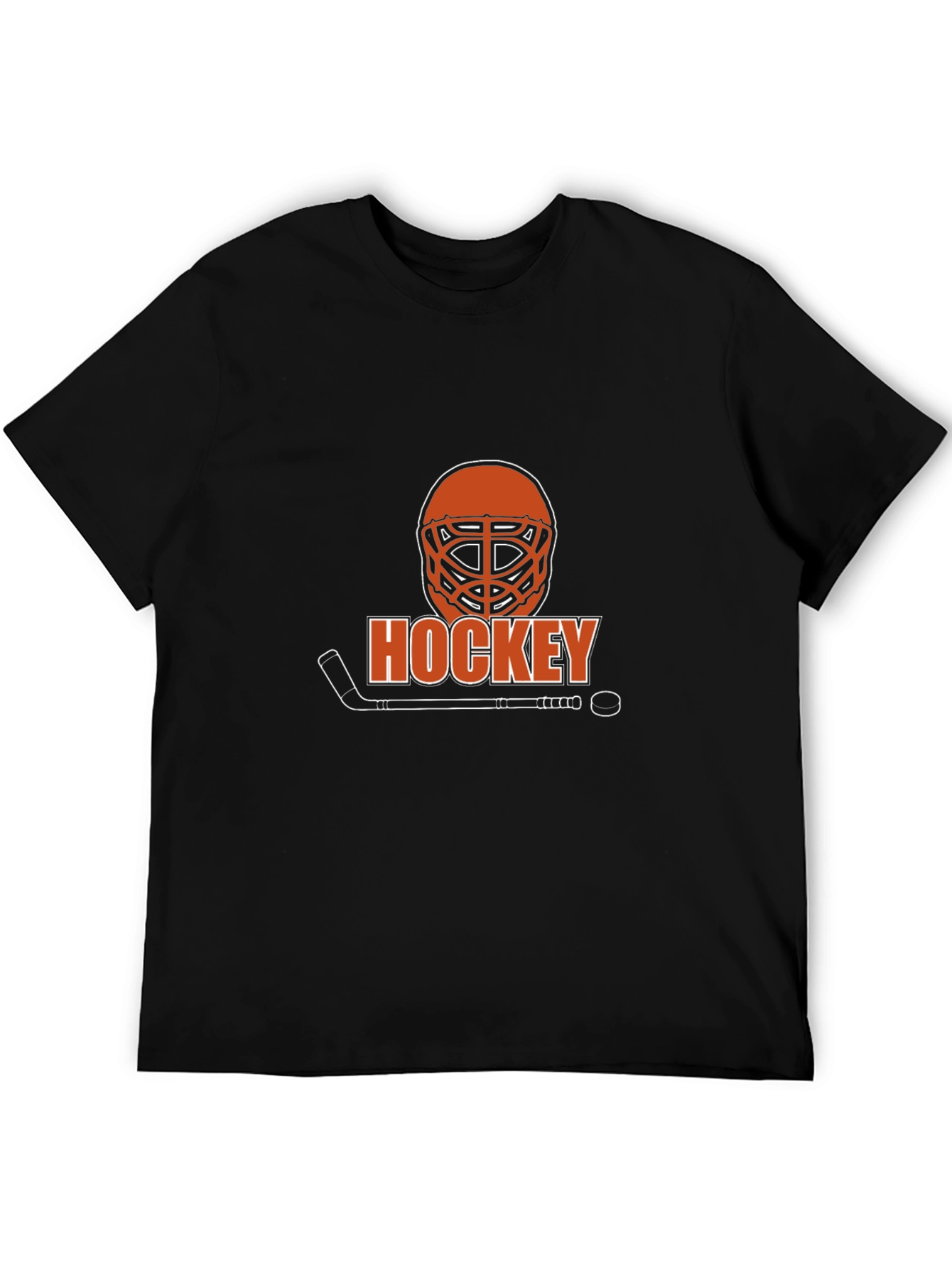 Hockey Graphic T-Shirt - Black Cotton Tee