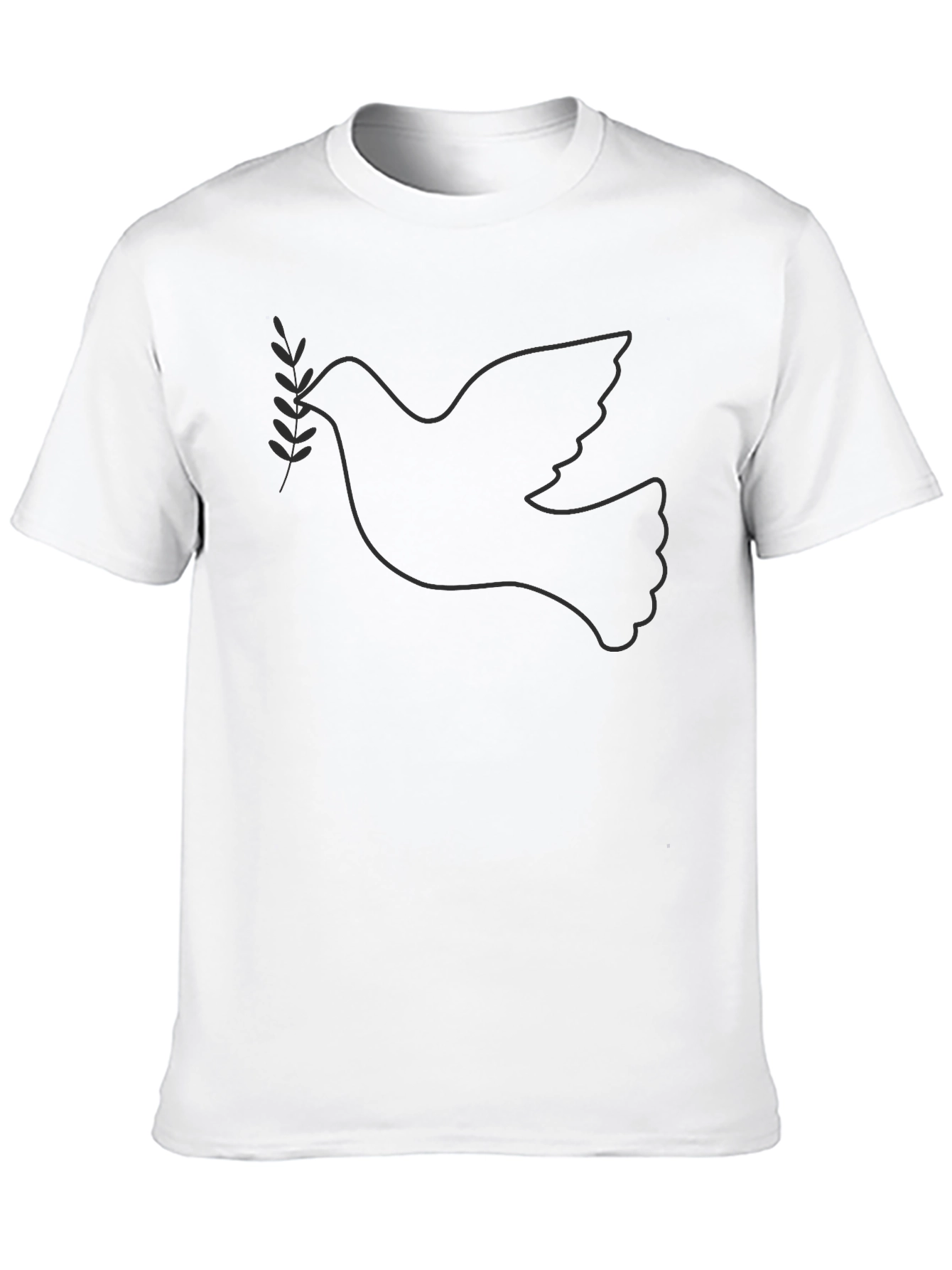 Peace Dove T-Shirt - Soft Black Cotton Graphic Tee