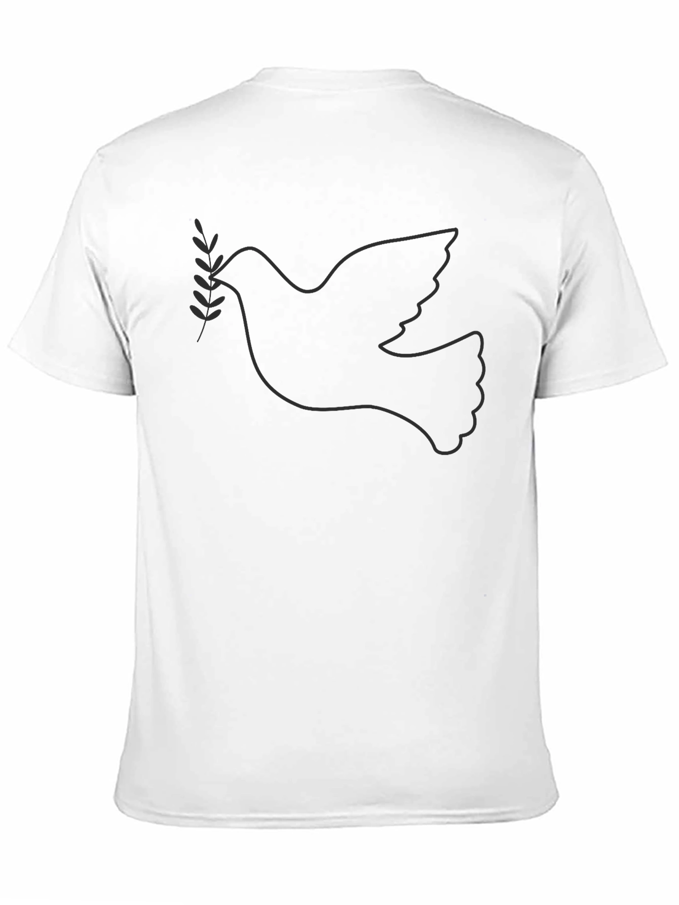 Peace Dove T-Shirt - Soft Black Cotton Graphic Tee