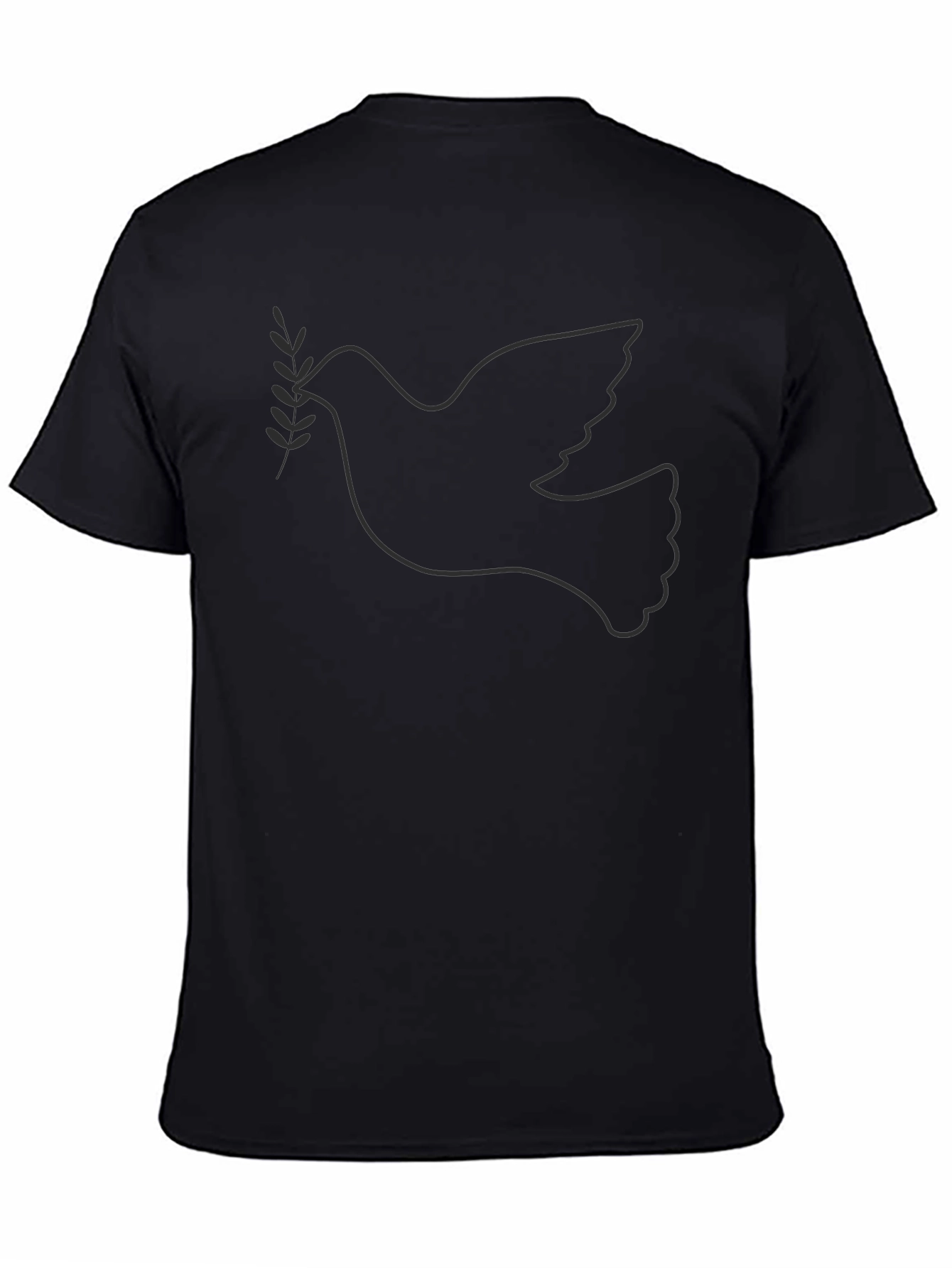 Peace Dove T-Shirt - Soft Black Cotton Graphic Tee
