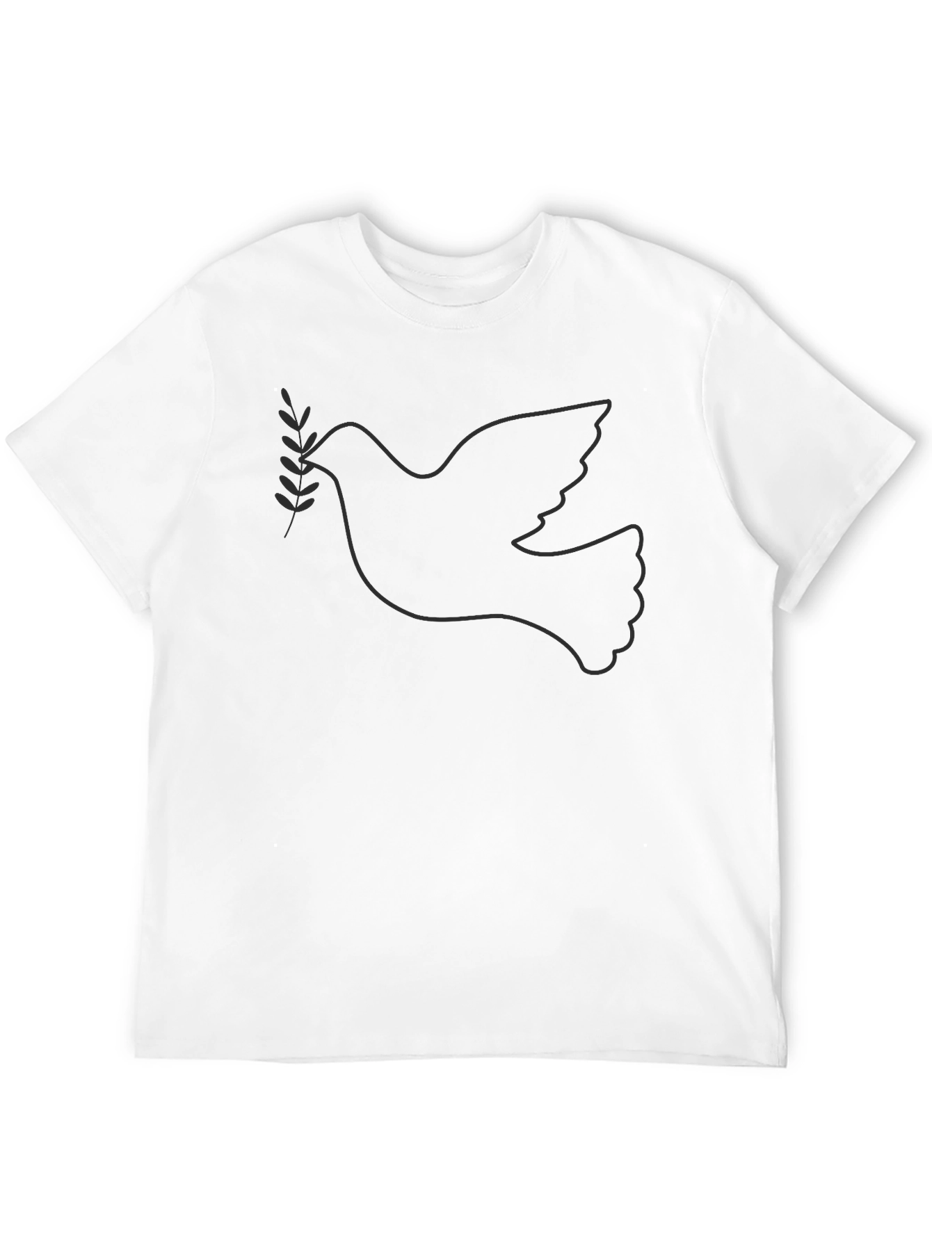 Peace Dove T-Shirt - Soft Black Cotton Graphic Tee