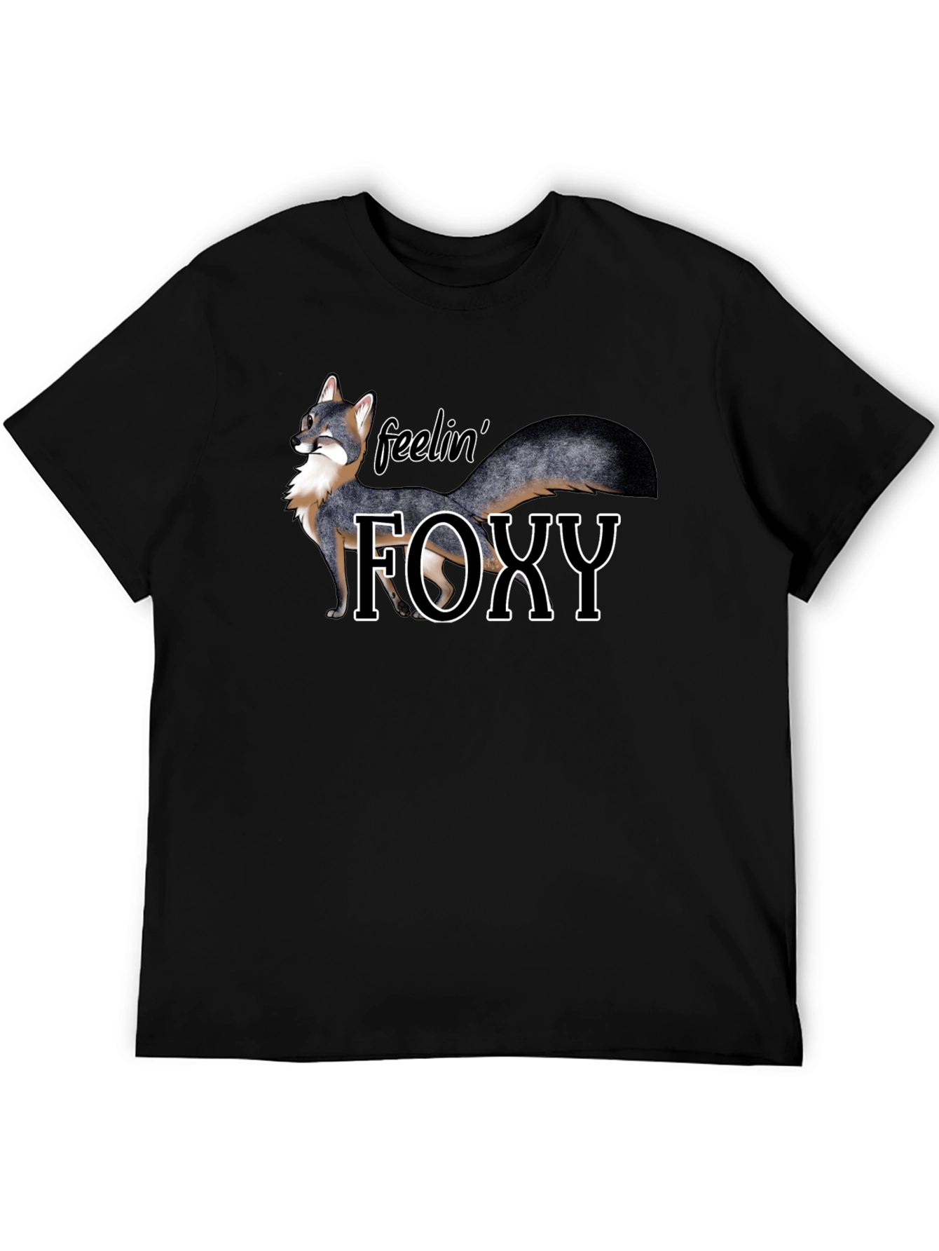 Feelin Foxy Graphic T-Shirt - Black