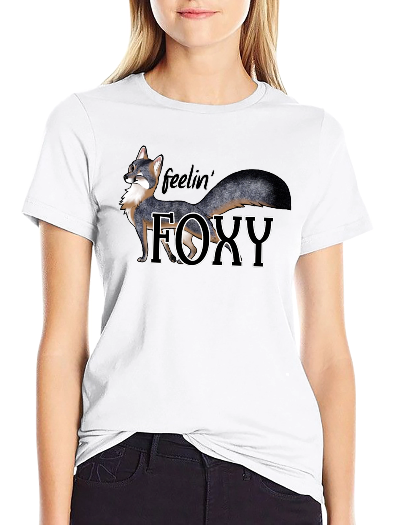 Feelin Foxy Graphic T-Shirt - Black