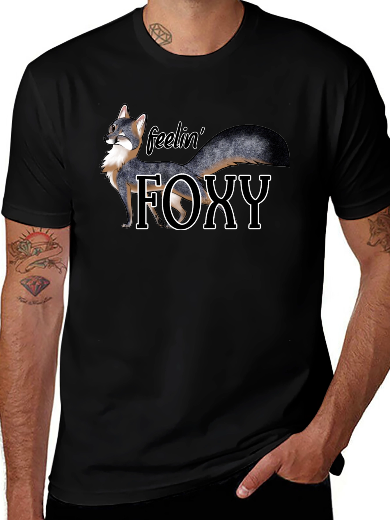 Feelin Foxy Graphic T-Shirt - Black