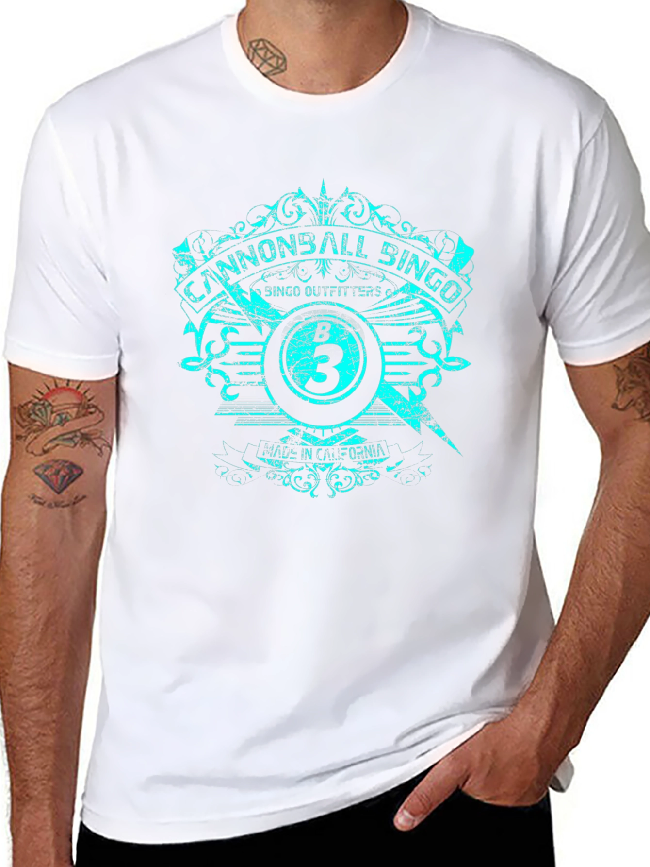 Cannonball Bingo Black T-Shirt with Graphic Design