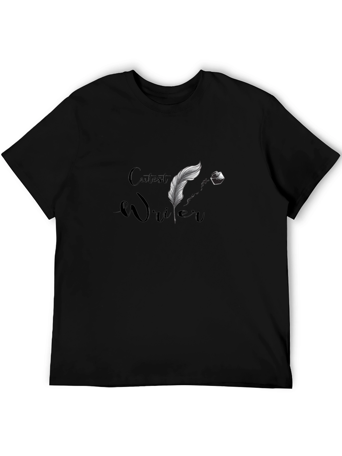 Cutest Writer Graphic T-Shirt - Black