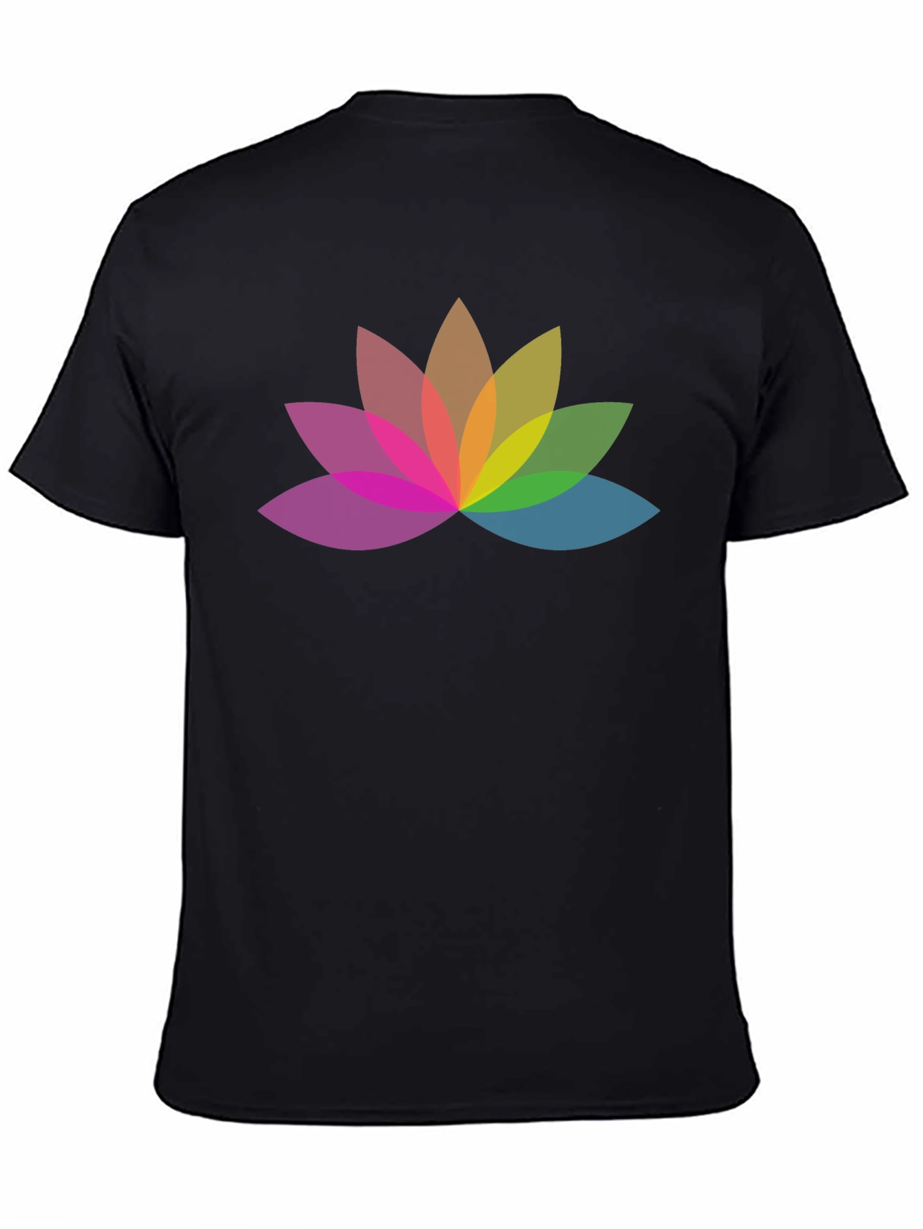 Rainbow Lotus Flower Graphic T-Shirt