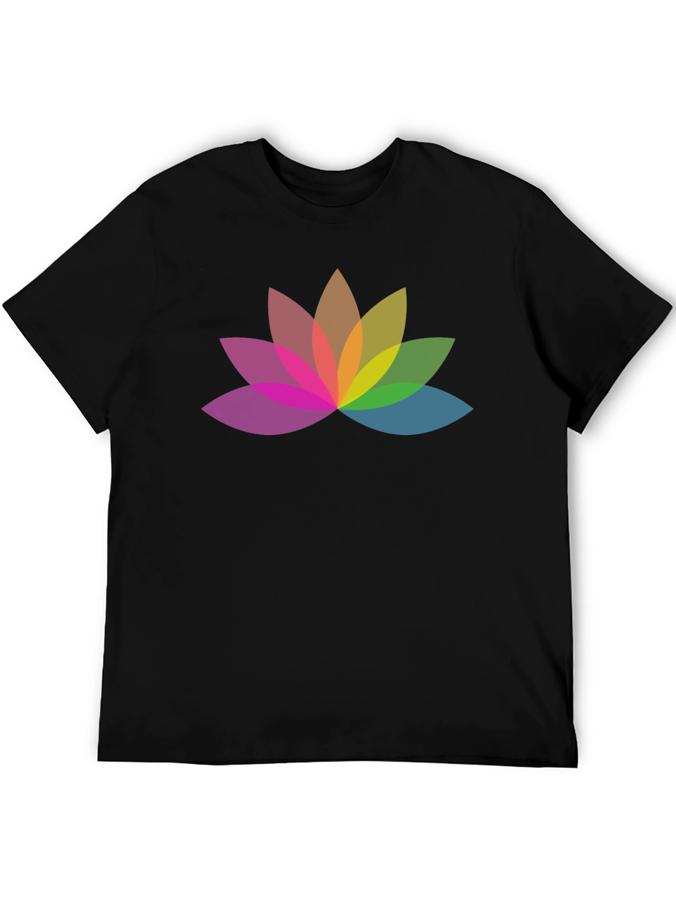 Rainbow Lotus Flower Graphic T-Shirt