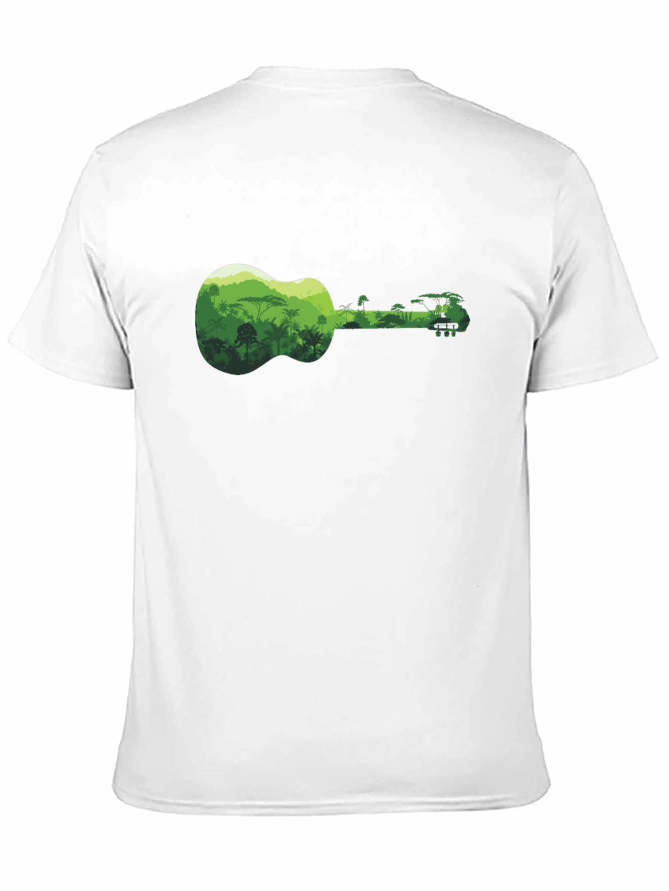 Jungle Ukulele Black T-Shirt - Tropical Vibes