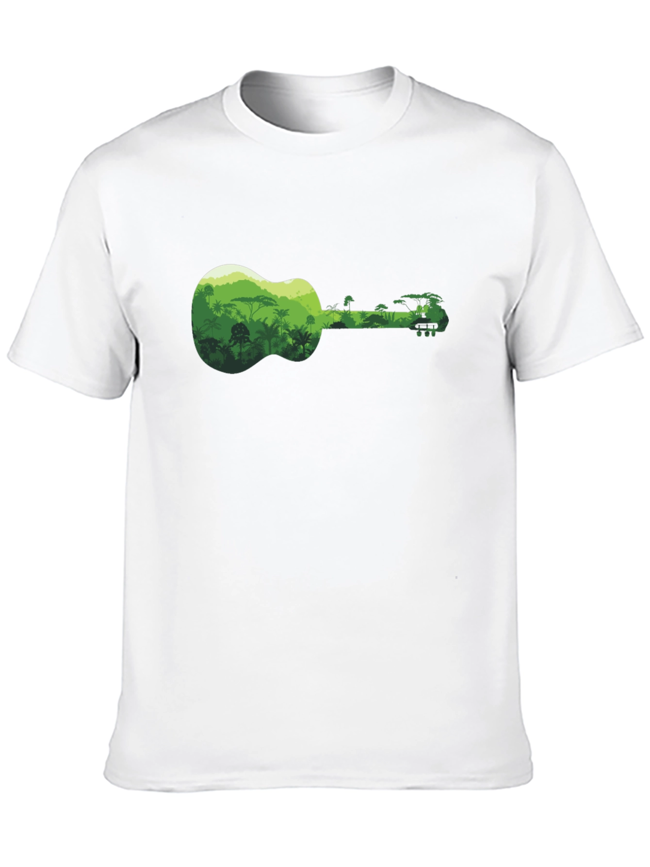Jungle Ukulele Black T-Shirt - Tropical Vibes