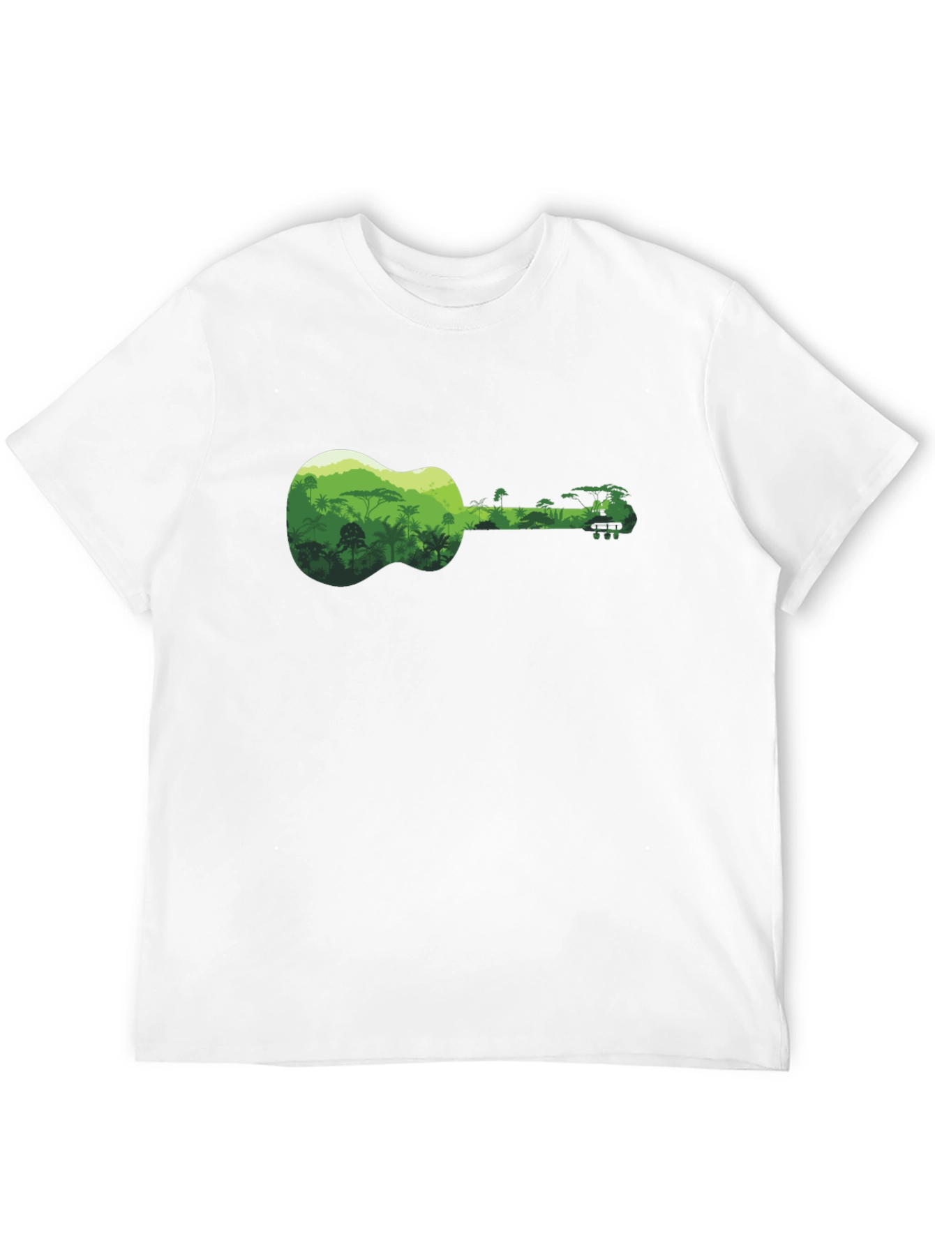 Jungle Ukulele Black T-Shirt - Tropical Vibes