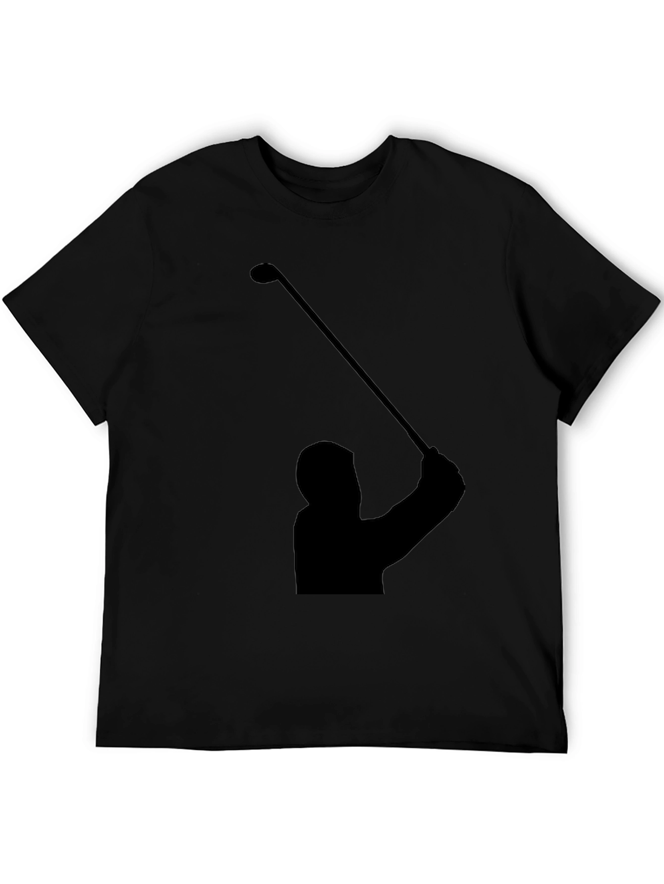 Golf Swing Silhouette Tee - Black Graphic T-Shirt