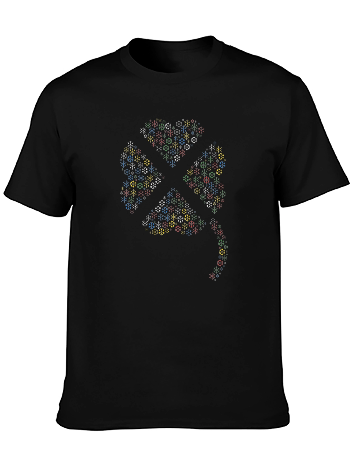 Lucky Clover Graphic T-Shirt - Black