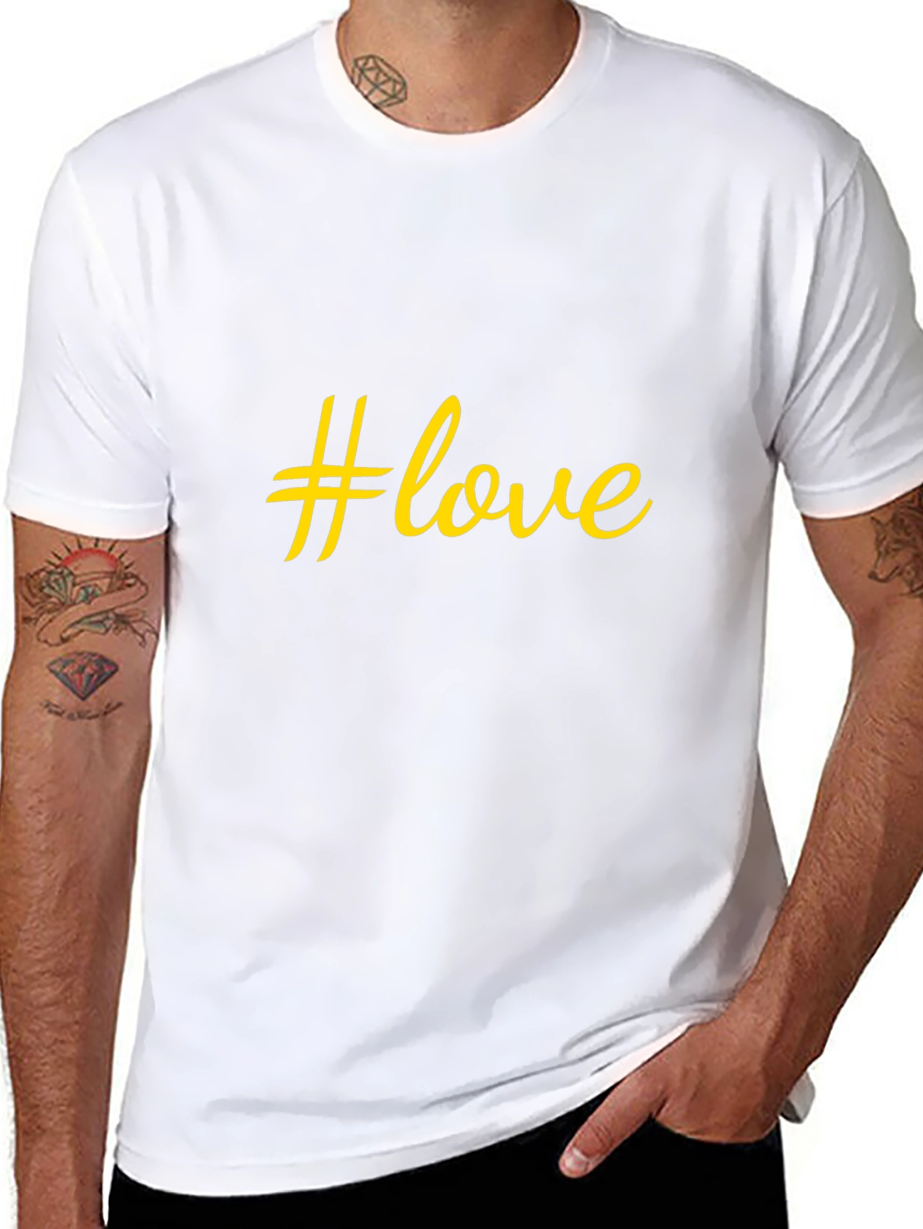 #Love Graphic Black T-Shirt - Stylish Casual Wear