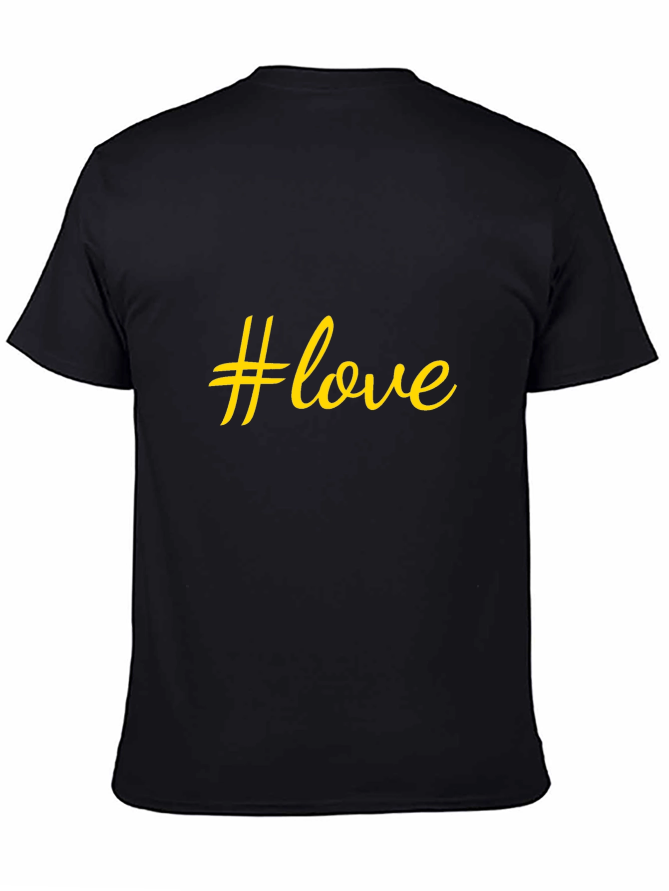 #Love Graphic Black T-Shirt - Stylish Casual Wear