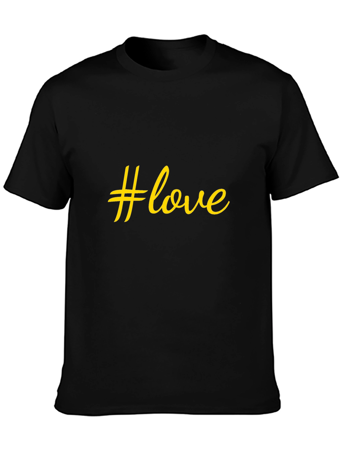#Love Graphic Black T-Shirt - Stylish Casual Wear