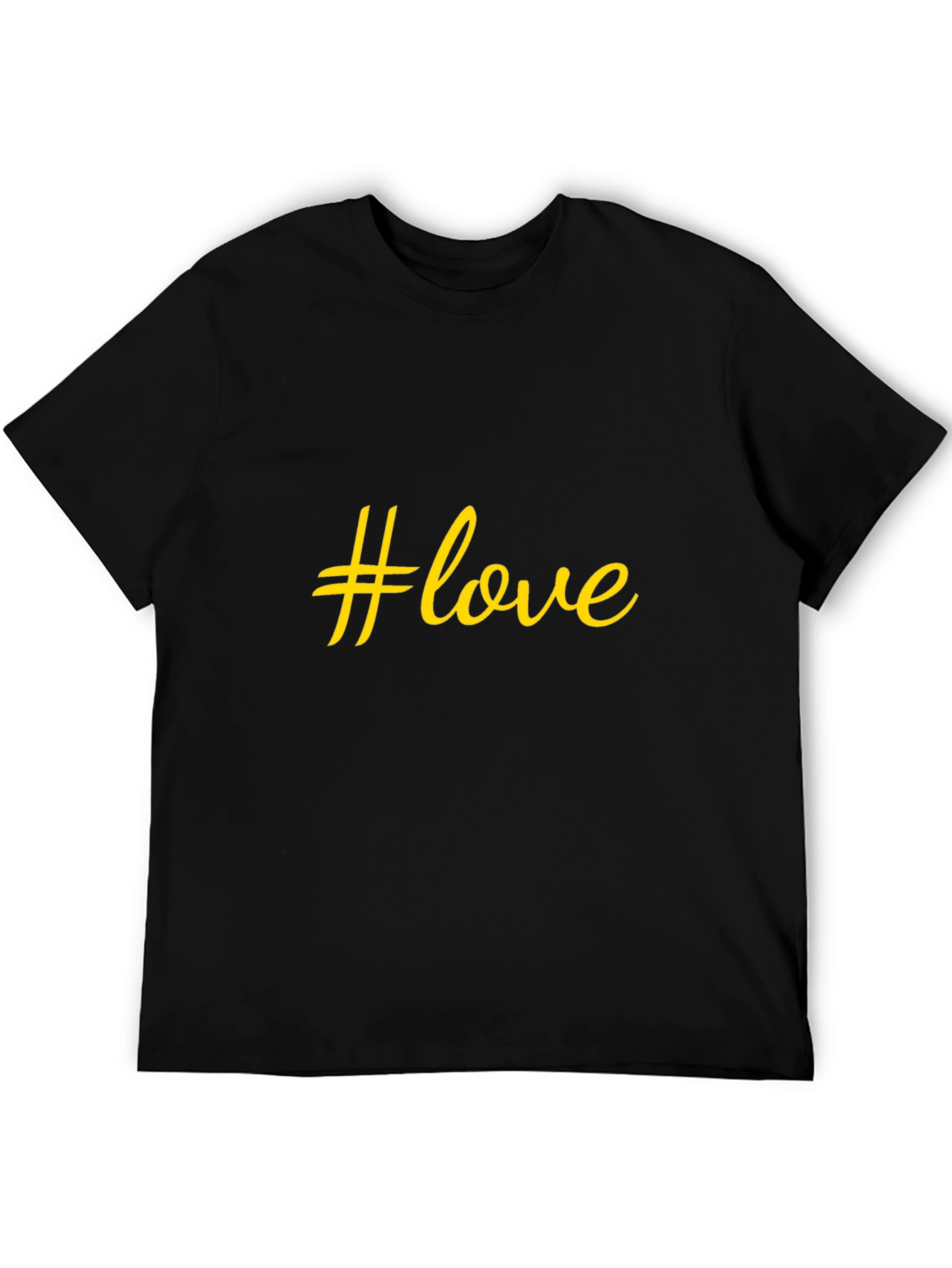 #Love Graphic Black T-Shirt - Stylish Casual Wear