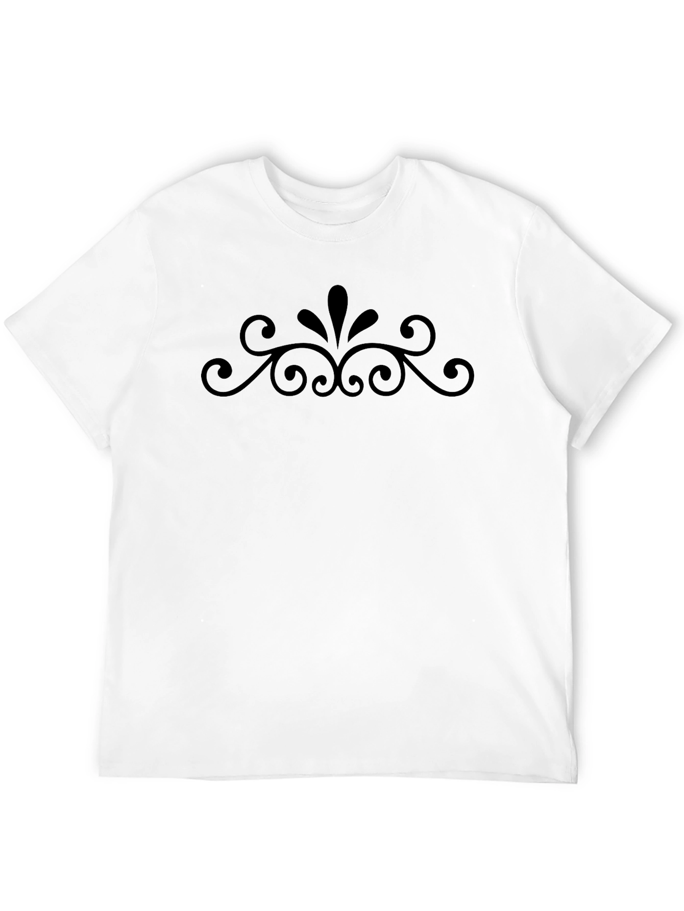 Elegant Swirls Black T-Shirt - Stylish Comfort