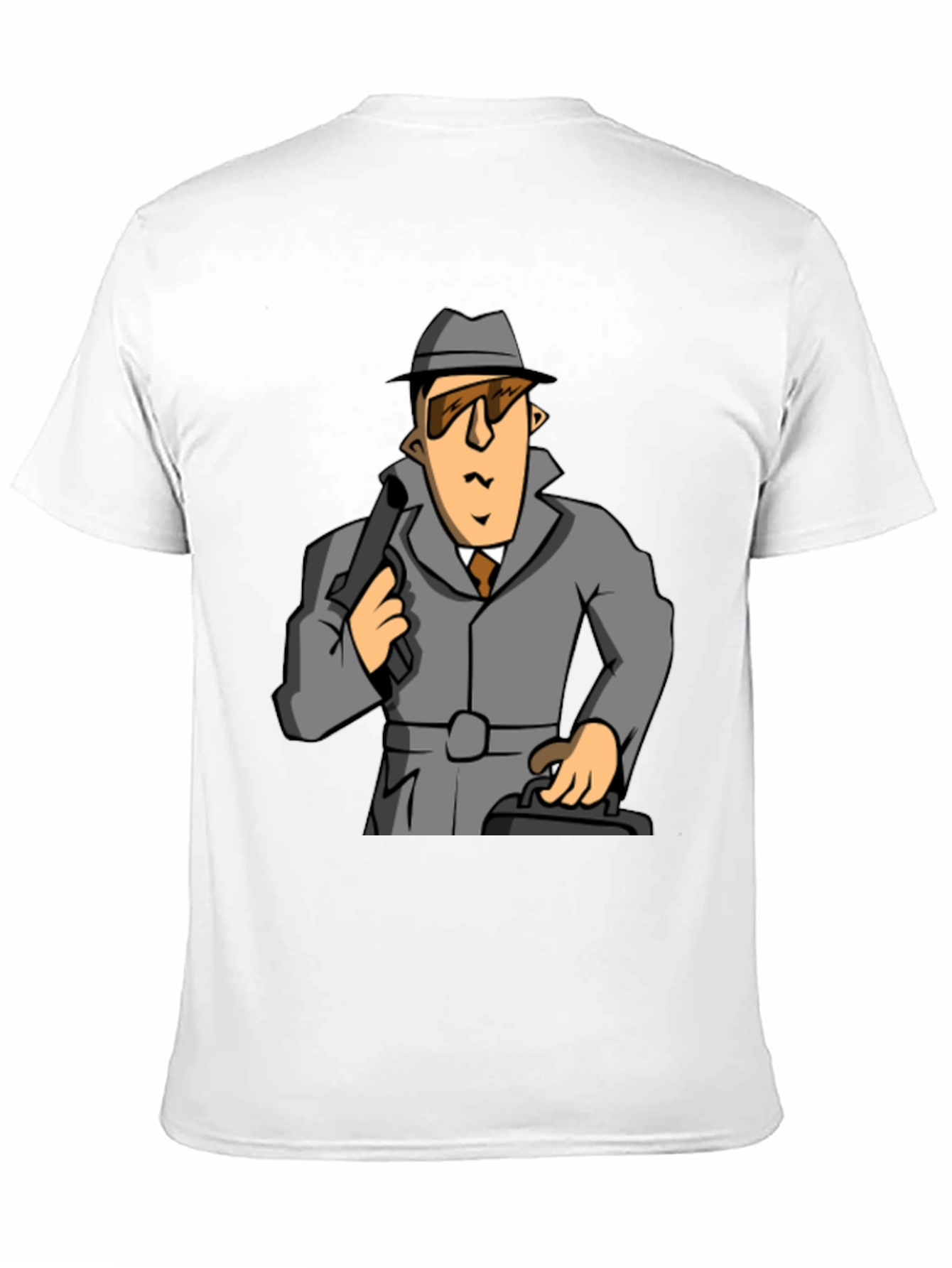 Spy Cartoon Graphic Tee - Classic Black T-Shirt