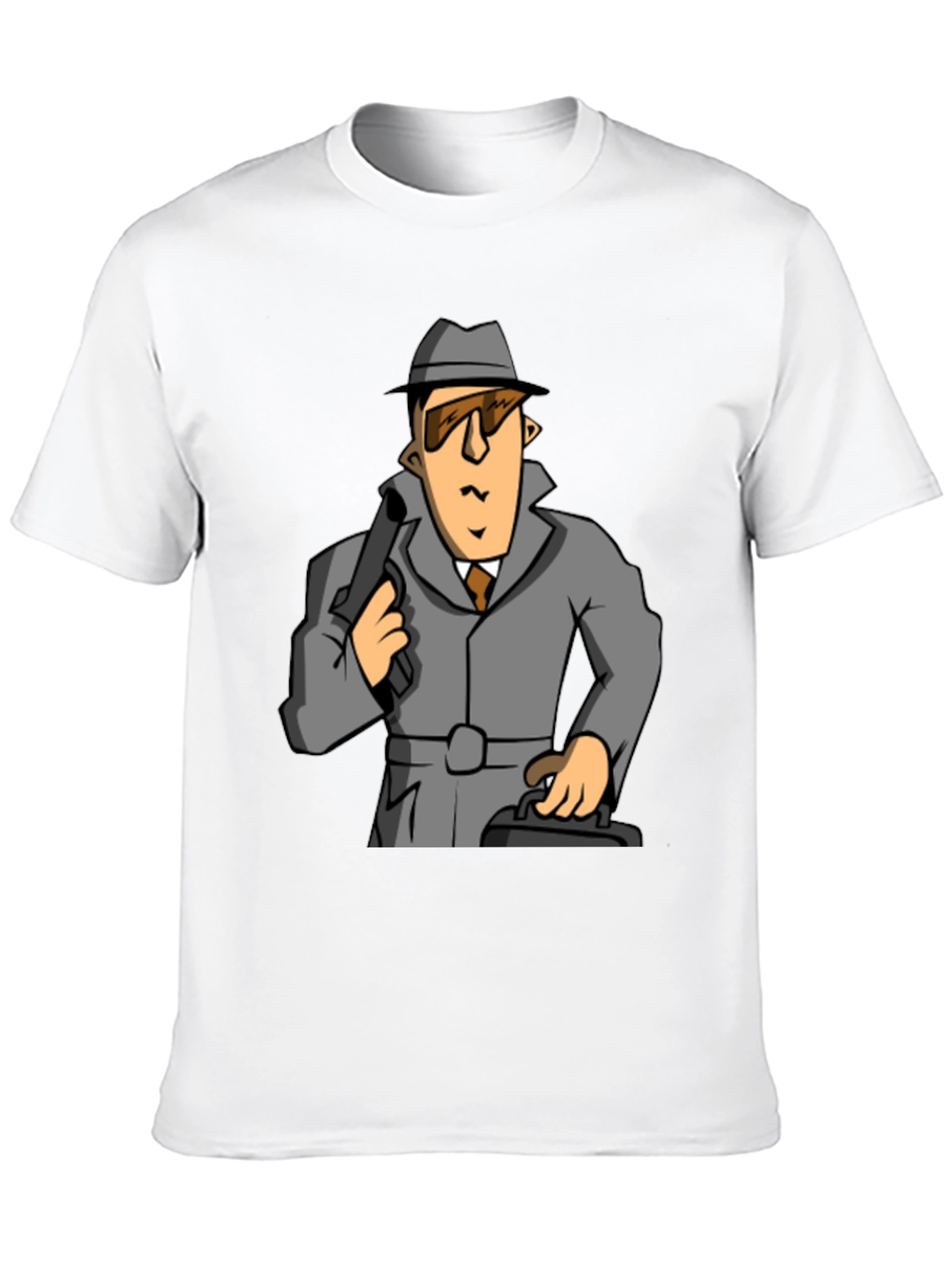 Spy Cartoon Graphic Tee - Classic Black T-Shirt