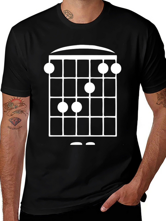 Guitar Chord Chart Black T-Shirt