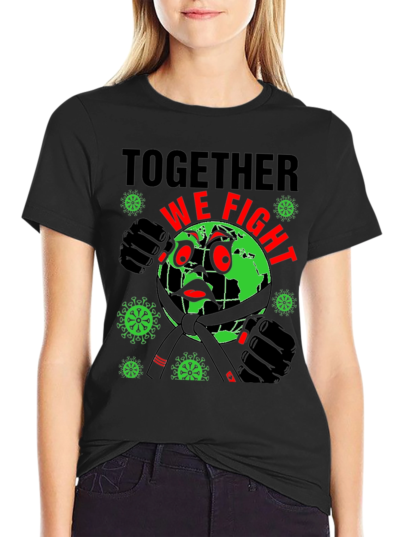 Together We Fight T-Shirt: Earth vs Virus