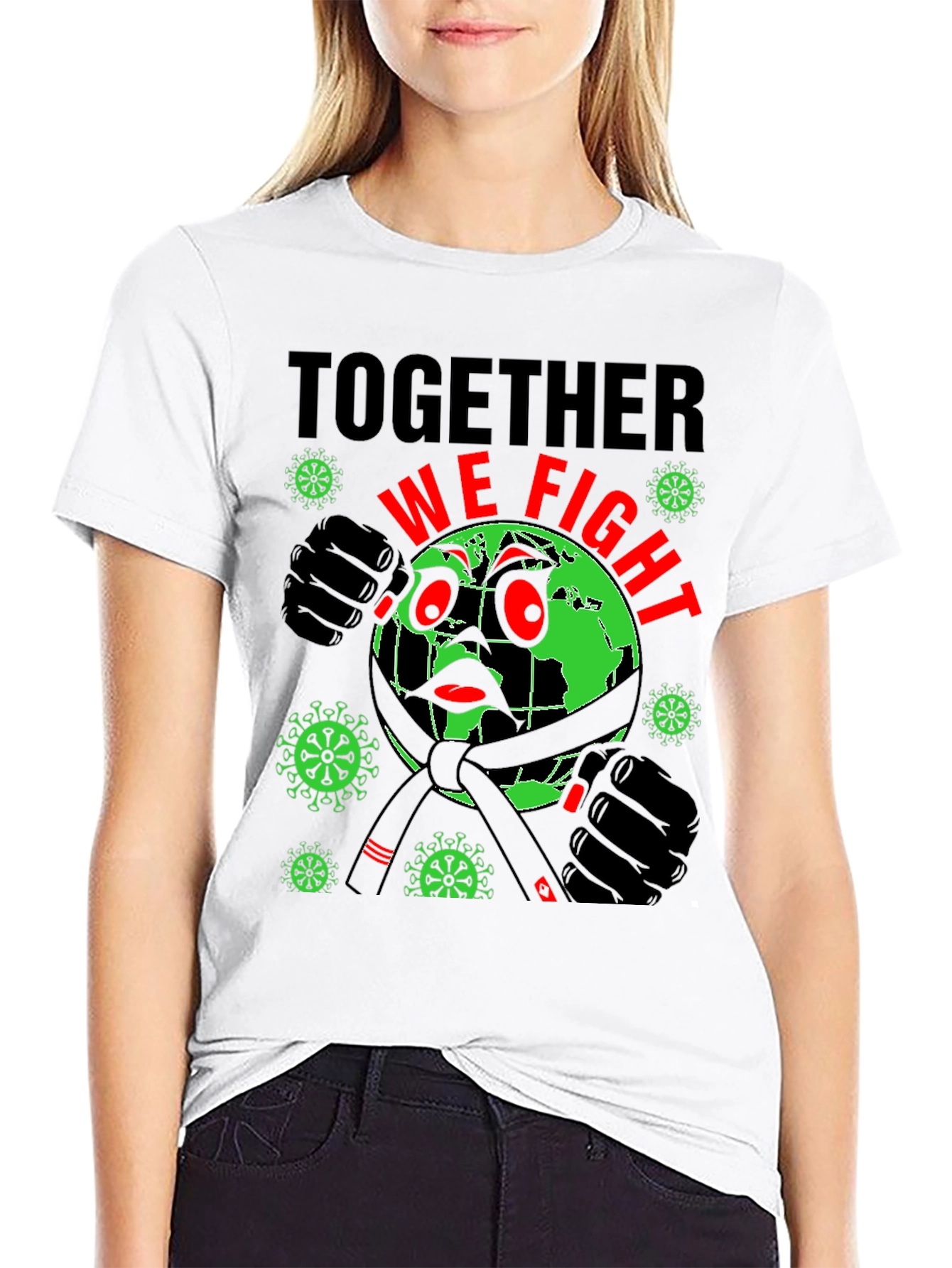 Together We Fight T-Shirt: Earth vs Virus
