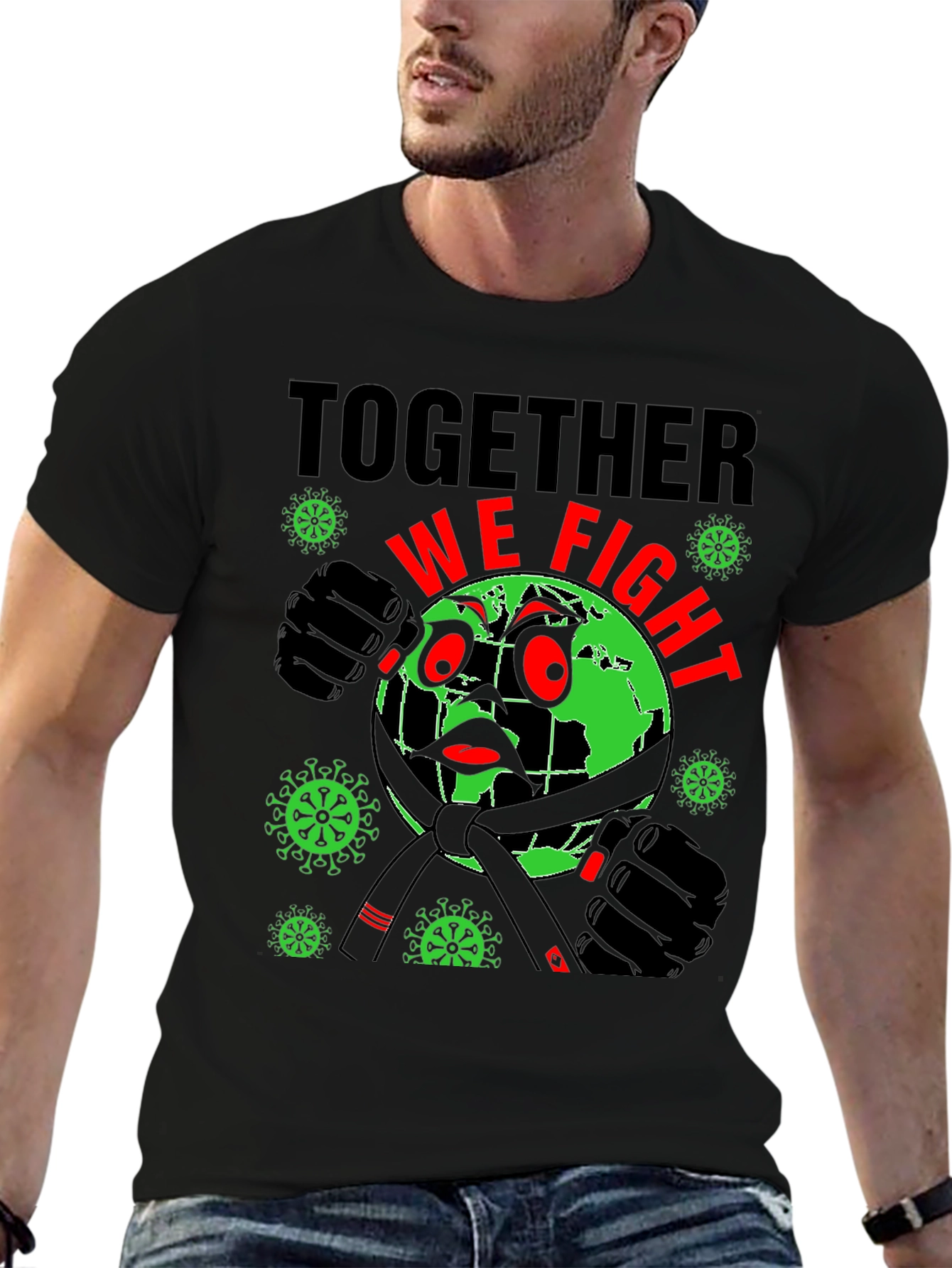 Together We Fight T-Shirt: Earth vs Virus