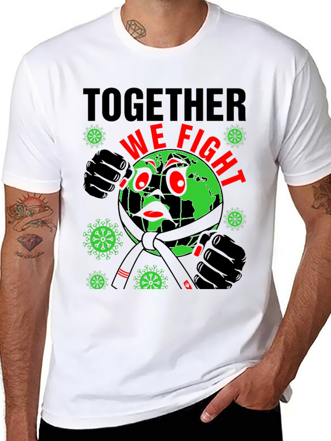 Together We Fight T-Shirt: Earth vs Virus