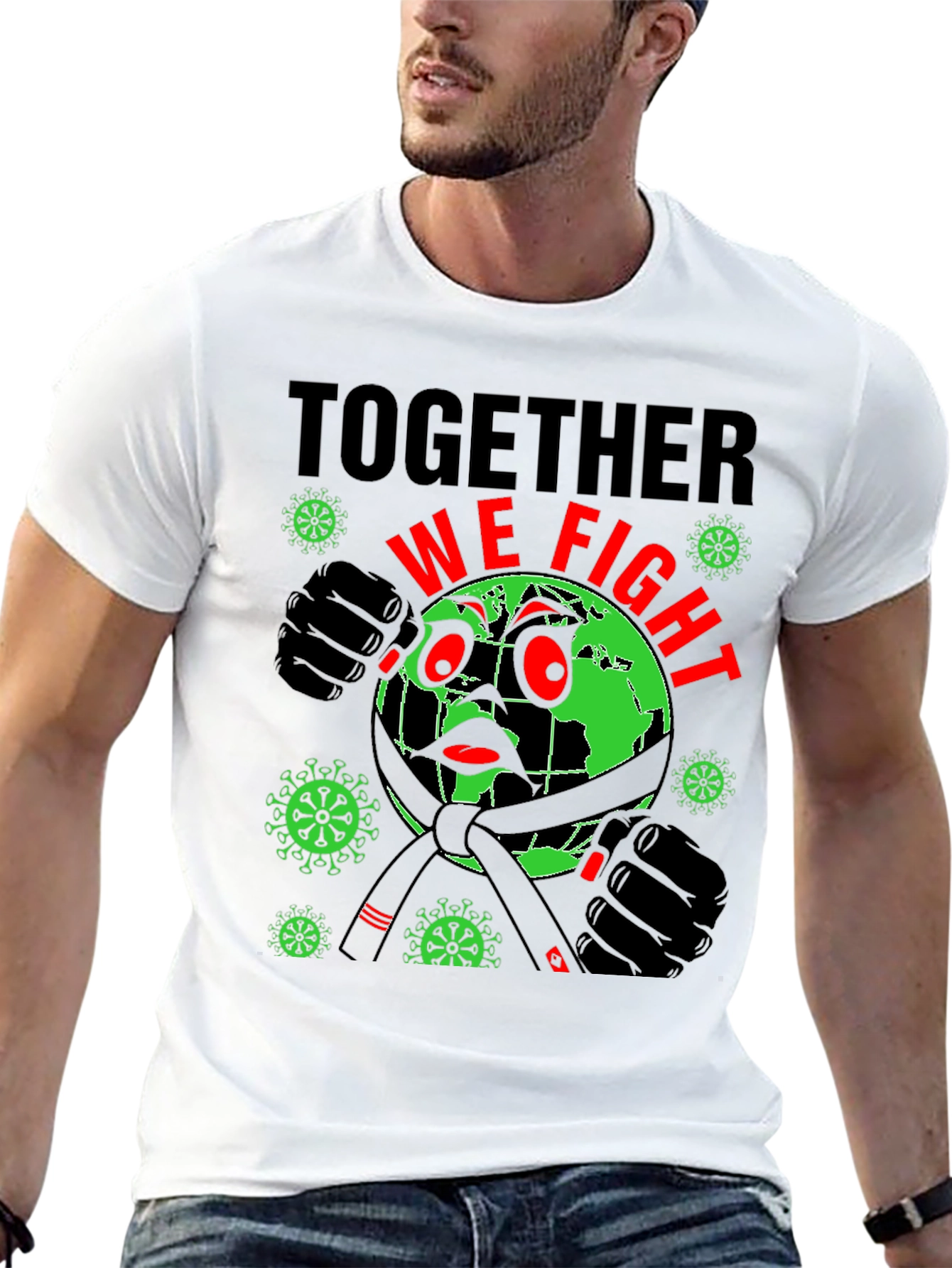 Together We Fight T-Shirt: Earth vs Virus