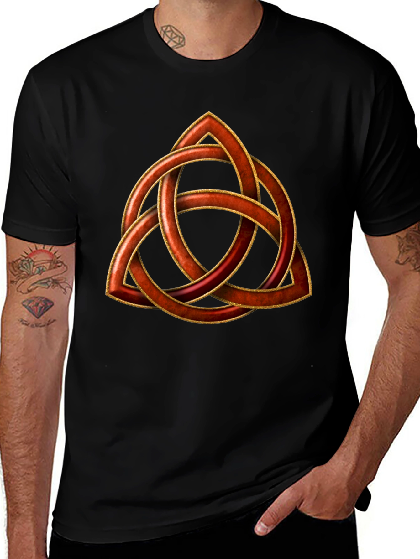 Celtic Knot T-Shirt - Copper Trinity Design