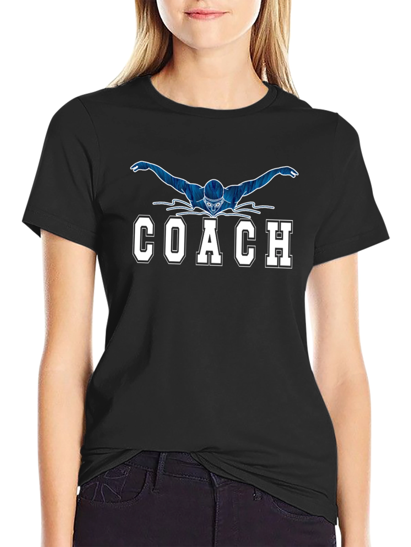 Swimmer Coach Graphic T-Shirt