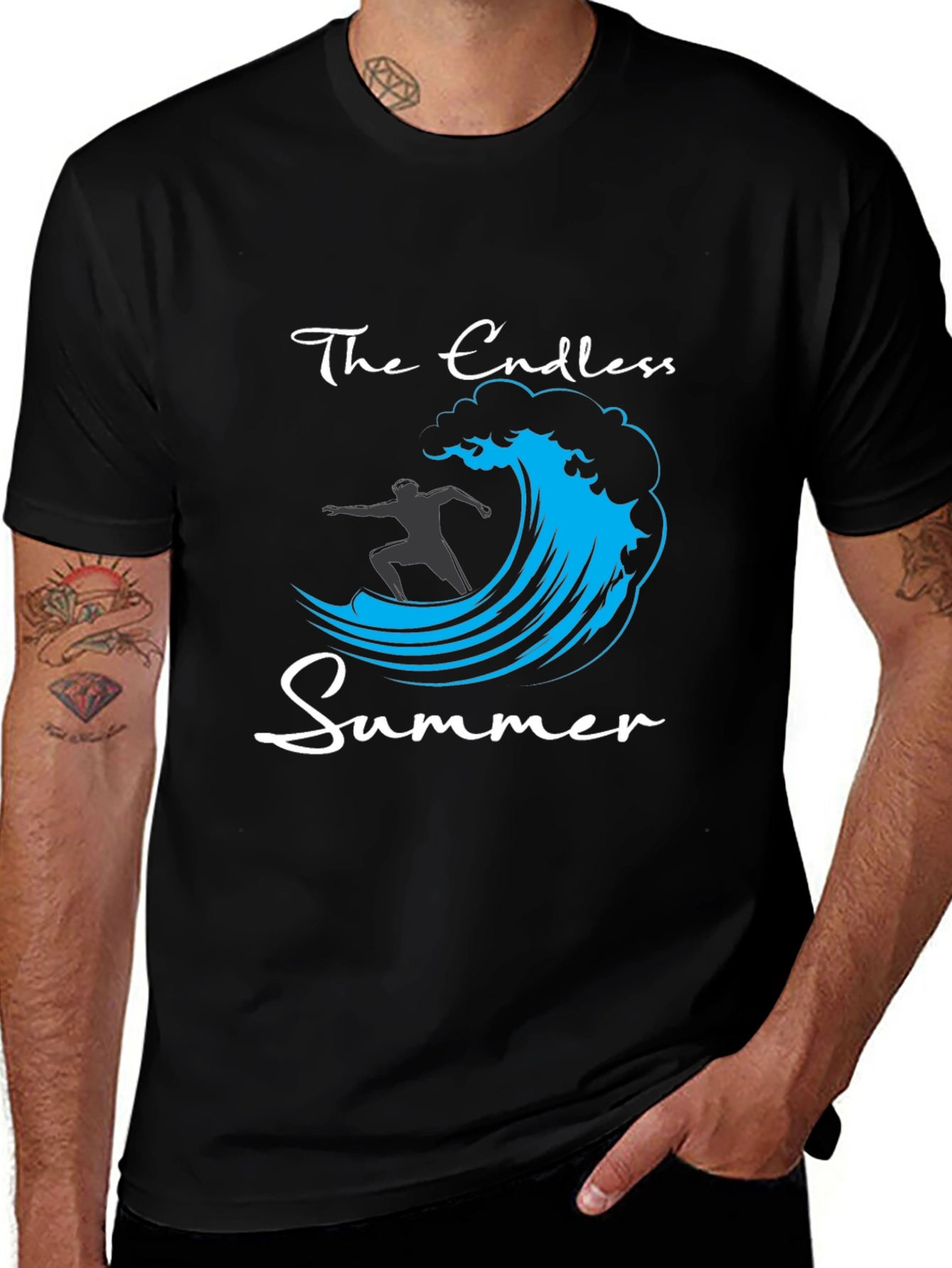 Endless Summer Graphic Tee - Surfer Wave T-Shirt