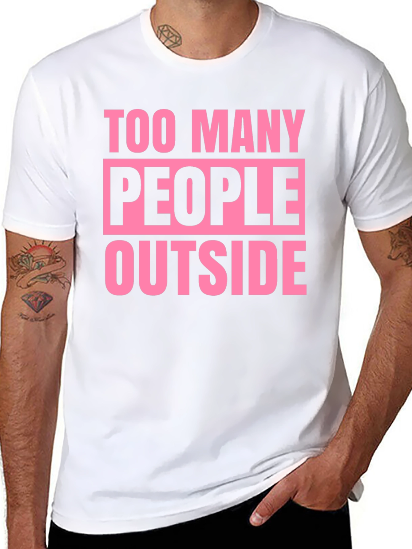 Too Many People Outside Graphic T-Shirt