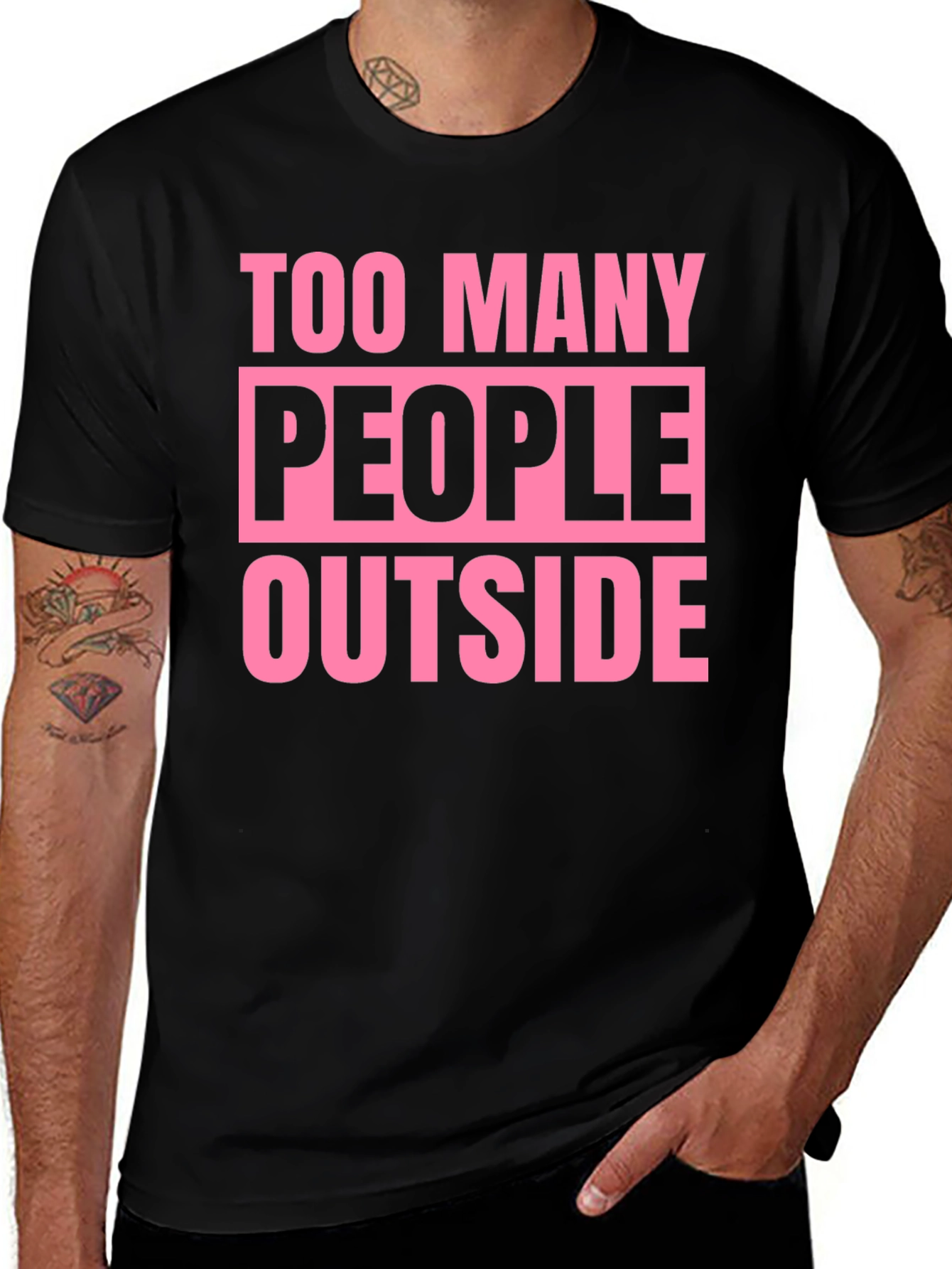 Too Many People Outside Graphic T-Shirt