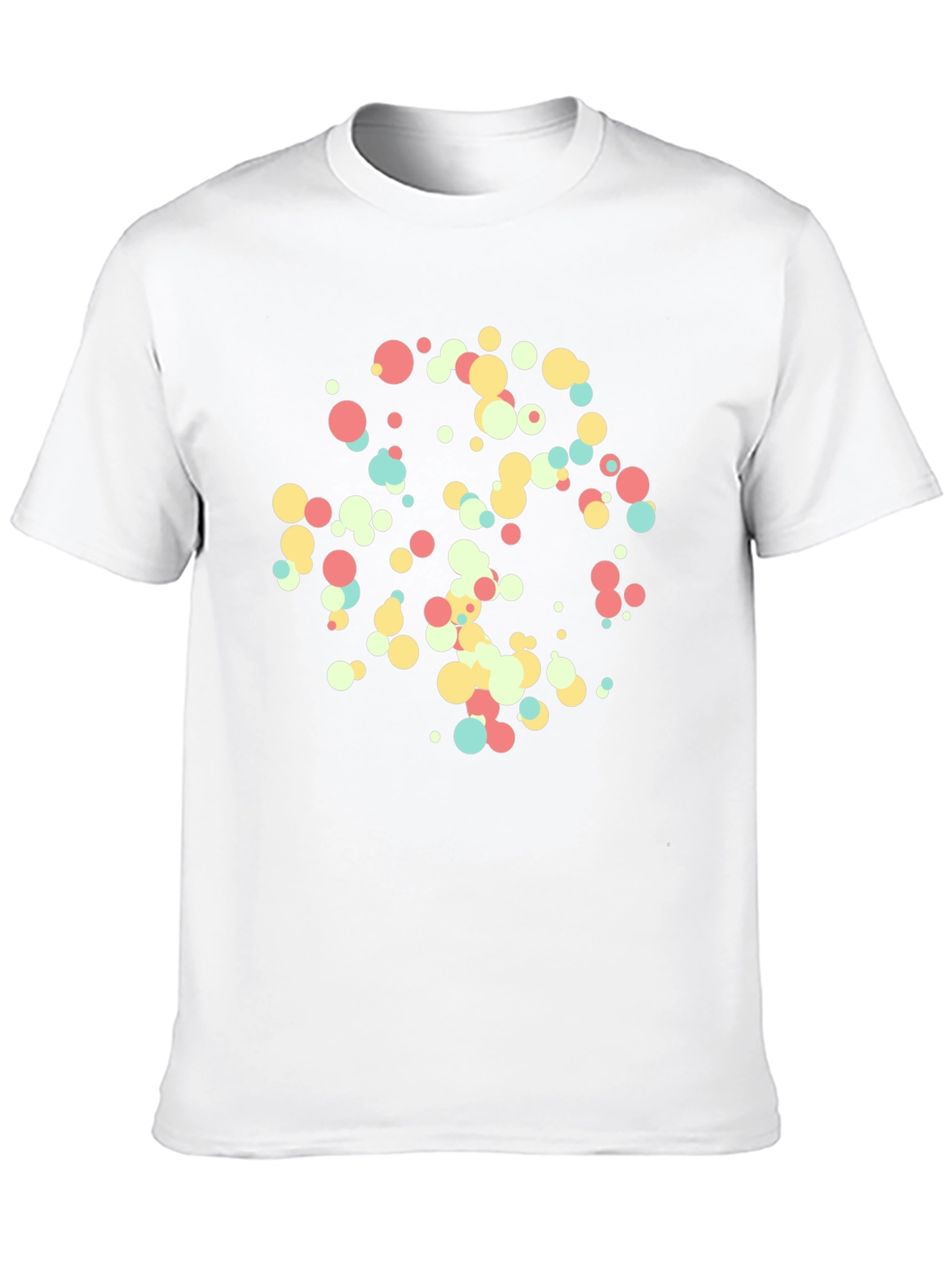 Abstract Circle Pattern Black T-Shirt