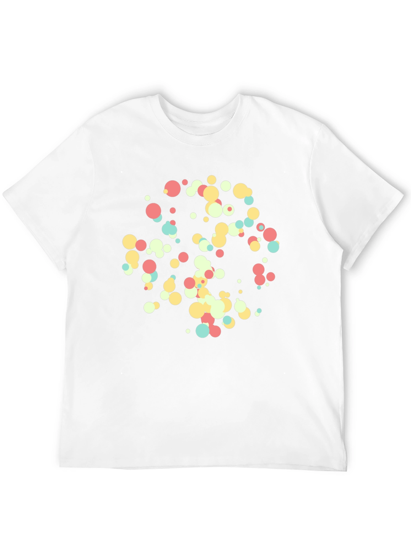 Abstract Circle Pattern Black T-Shirt