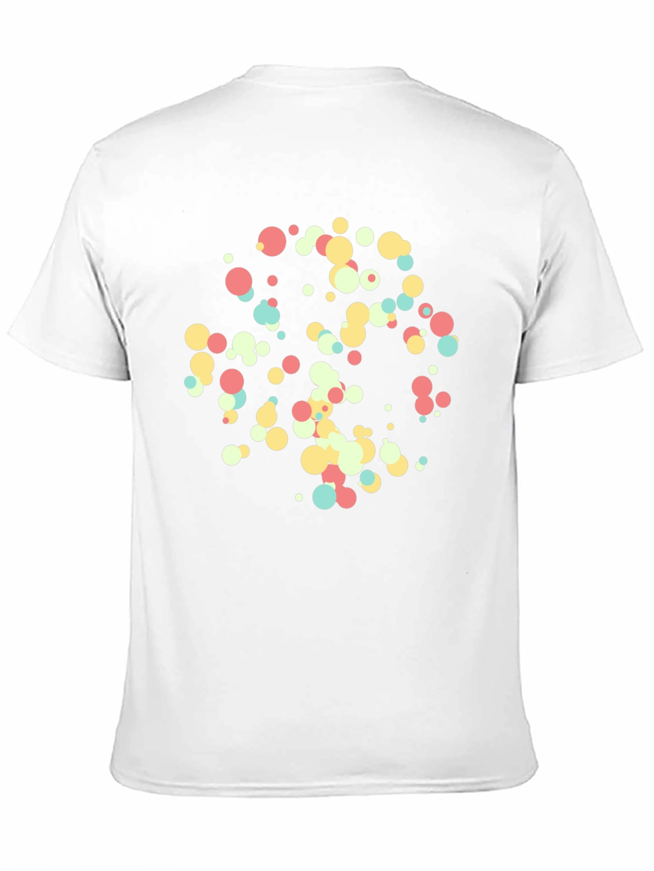 Abstract Circle Pattern Black T-Shirt