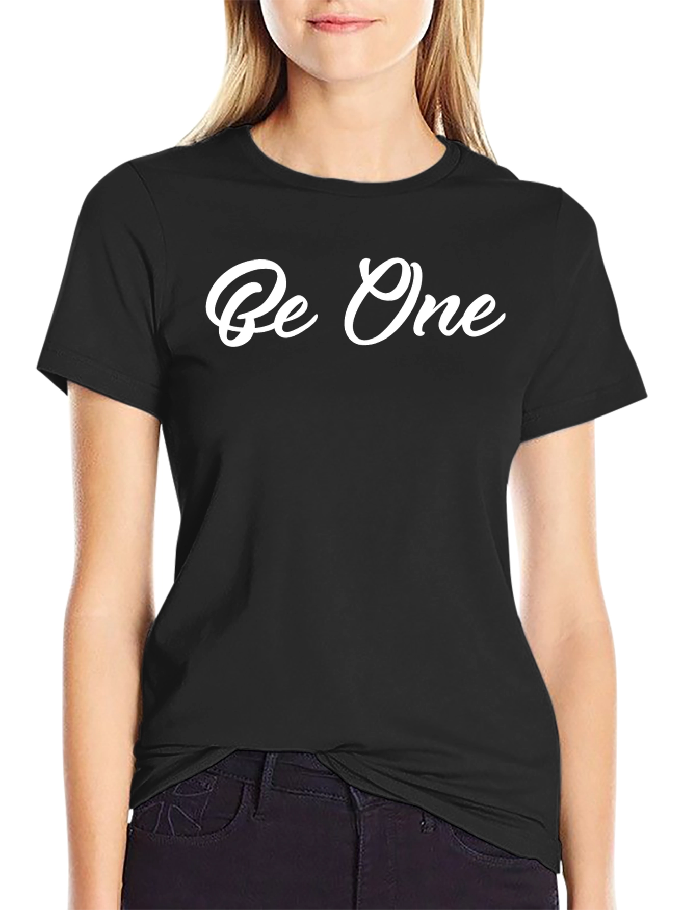 Be One Graphic Print Black T-Shirt