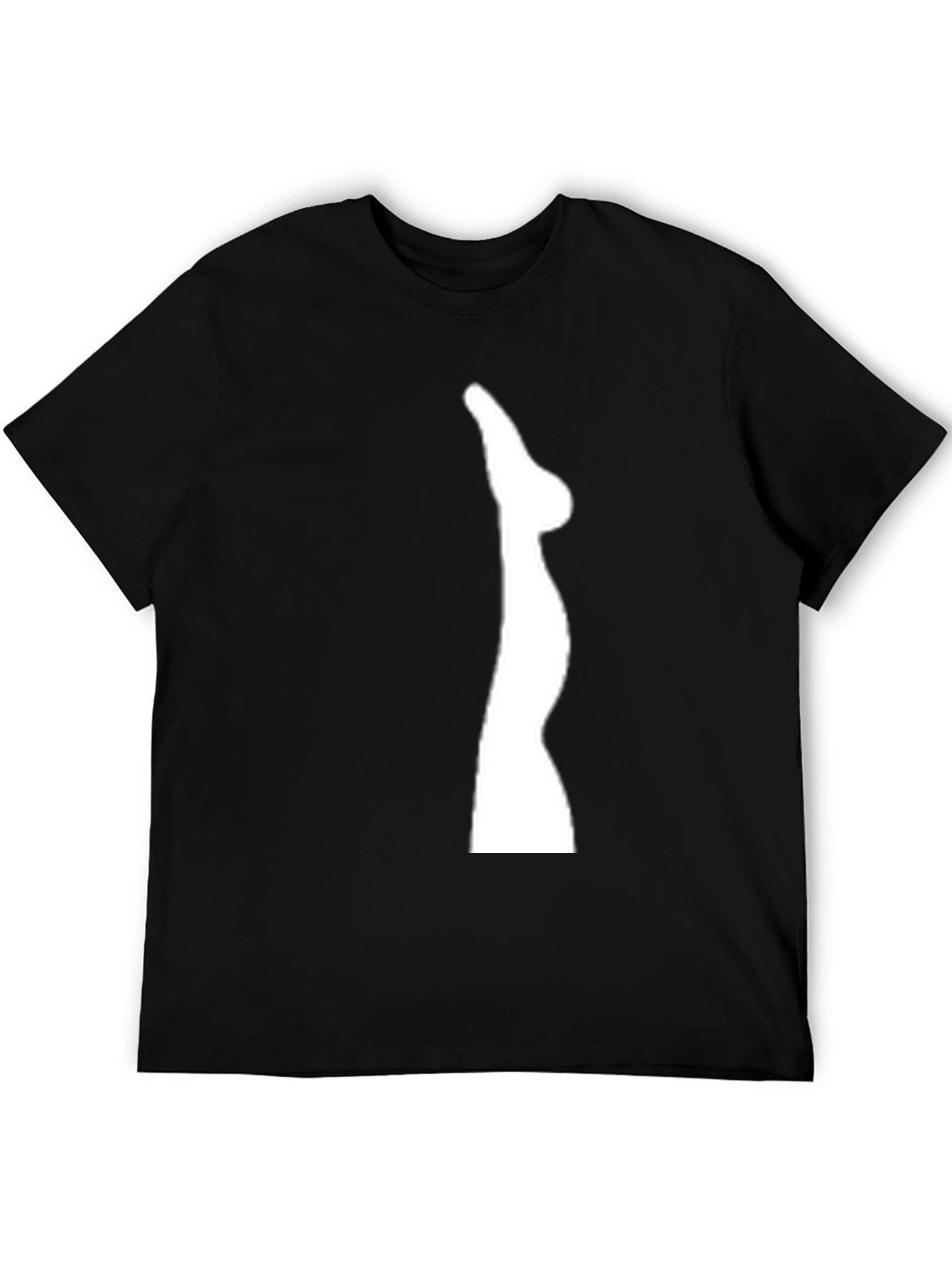 Mens Black T-Shirt with Leg Graphic