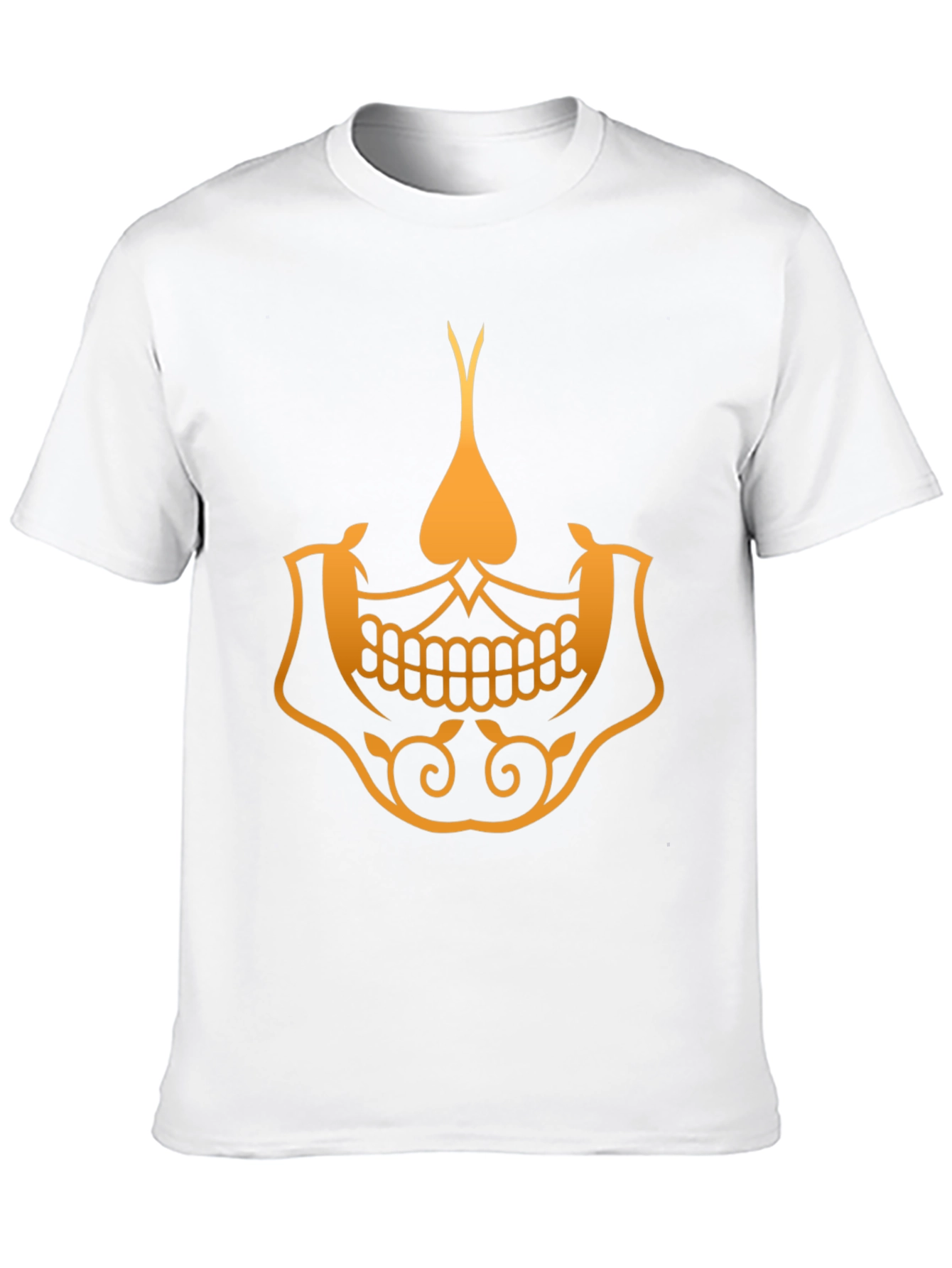 Golden Skull Spade Graphic Tee - Stylish Black T-Shirt