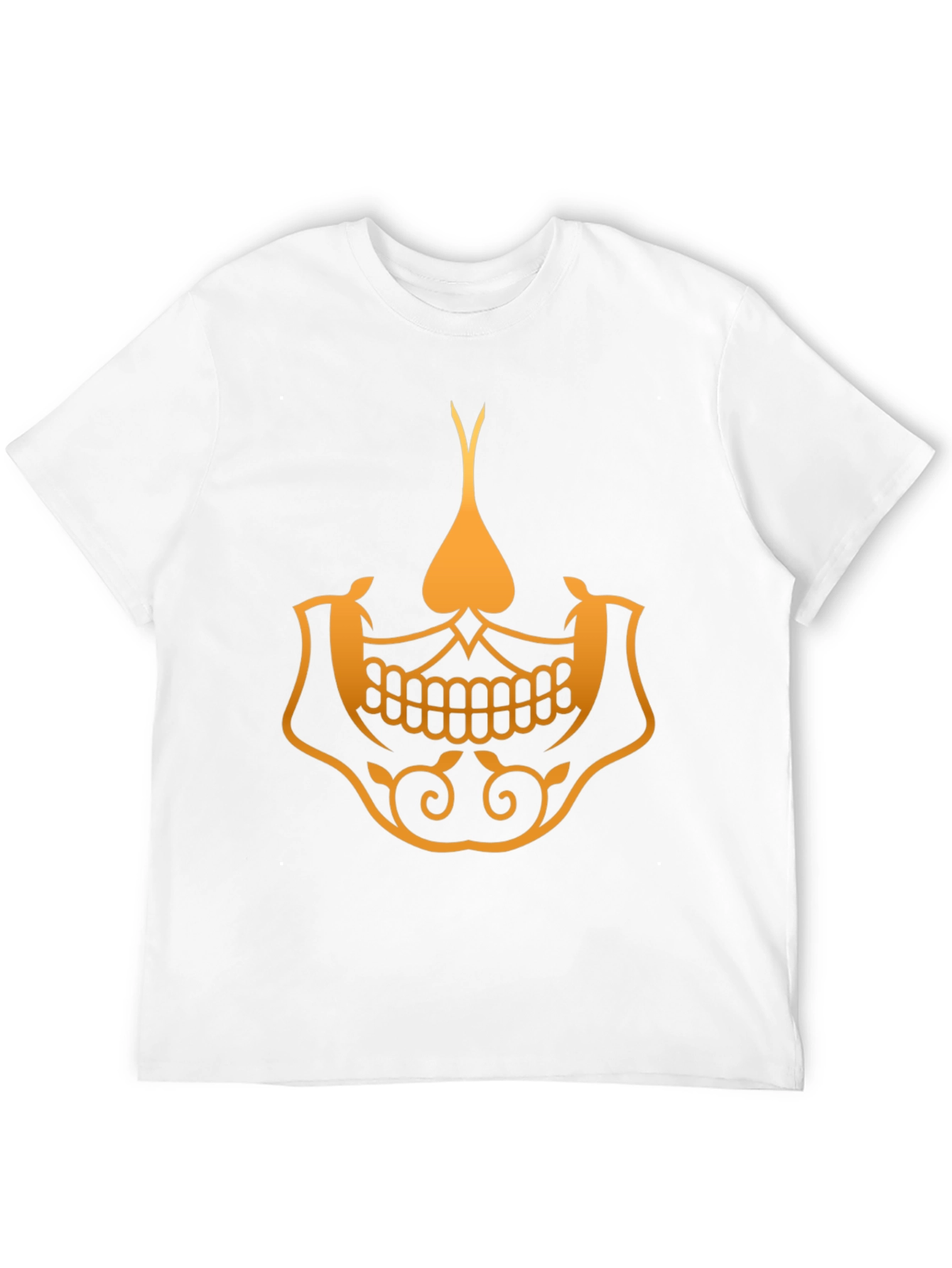 Golden Skull Spade Graphic Tee - Stylish Black T-Shirt