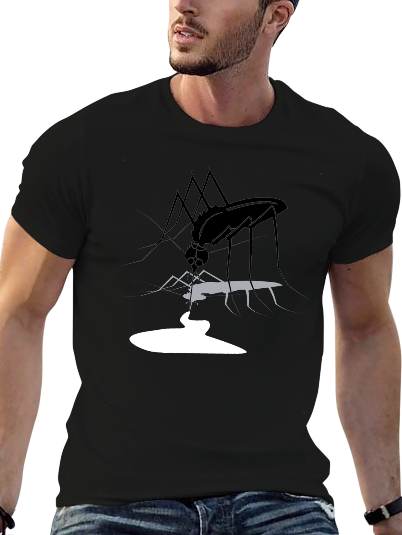 Mosquito Graphic Tee - Black Casual Shirt