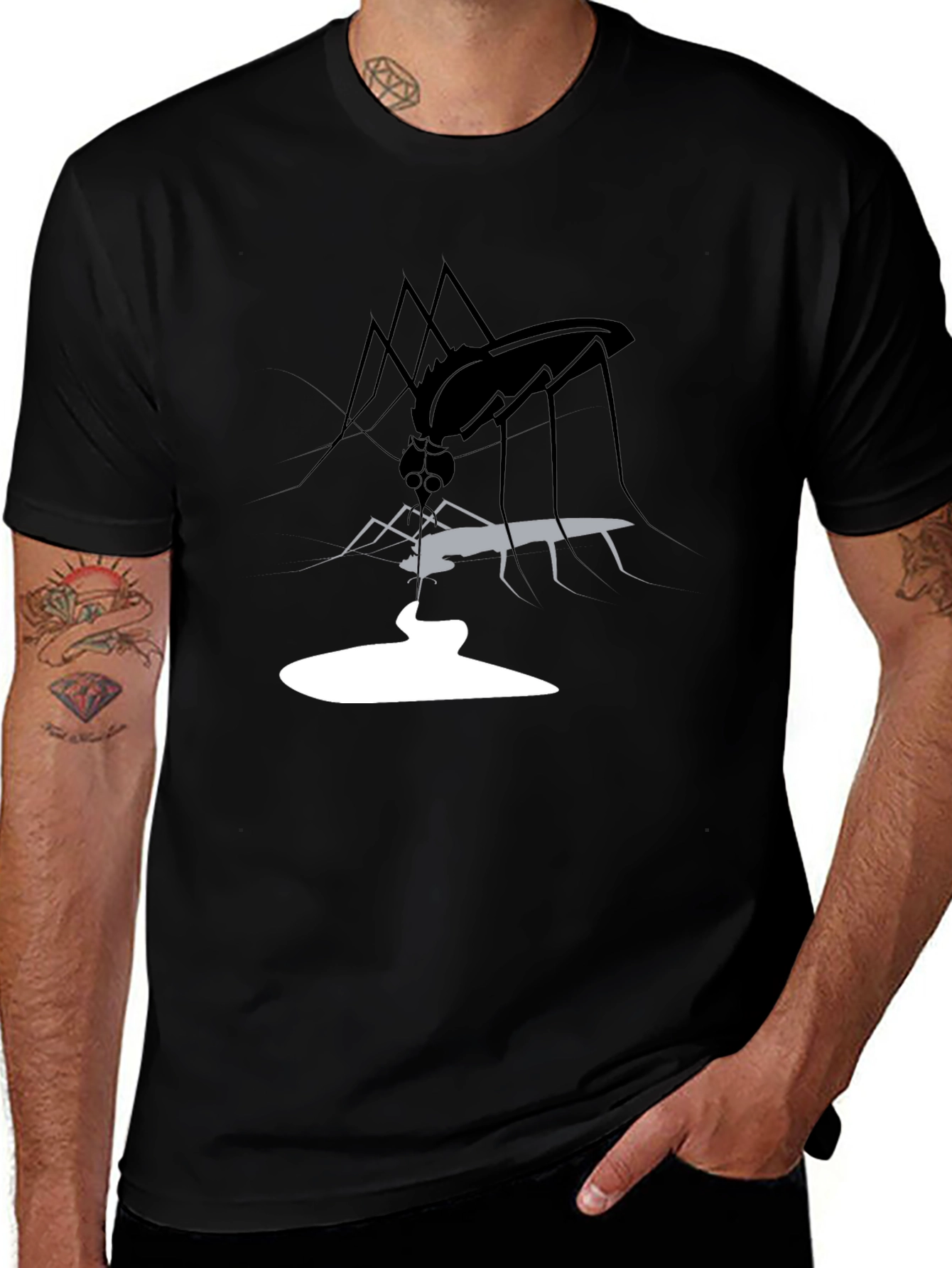Mosquito Graphic Tee - Black Casual Shirt