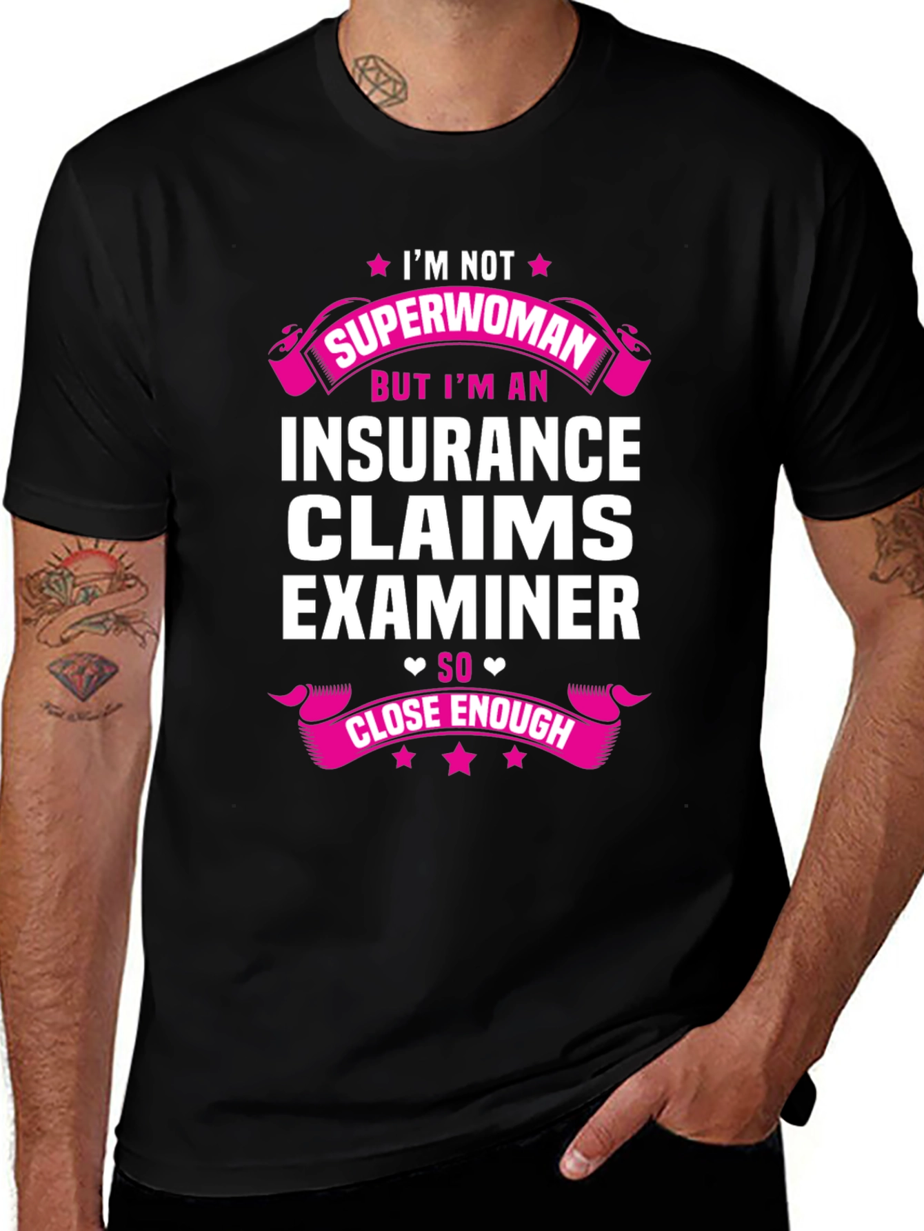 Insurance Claims Examiner Superwoman Funny T-Shirt