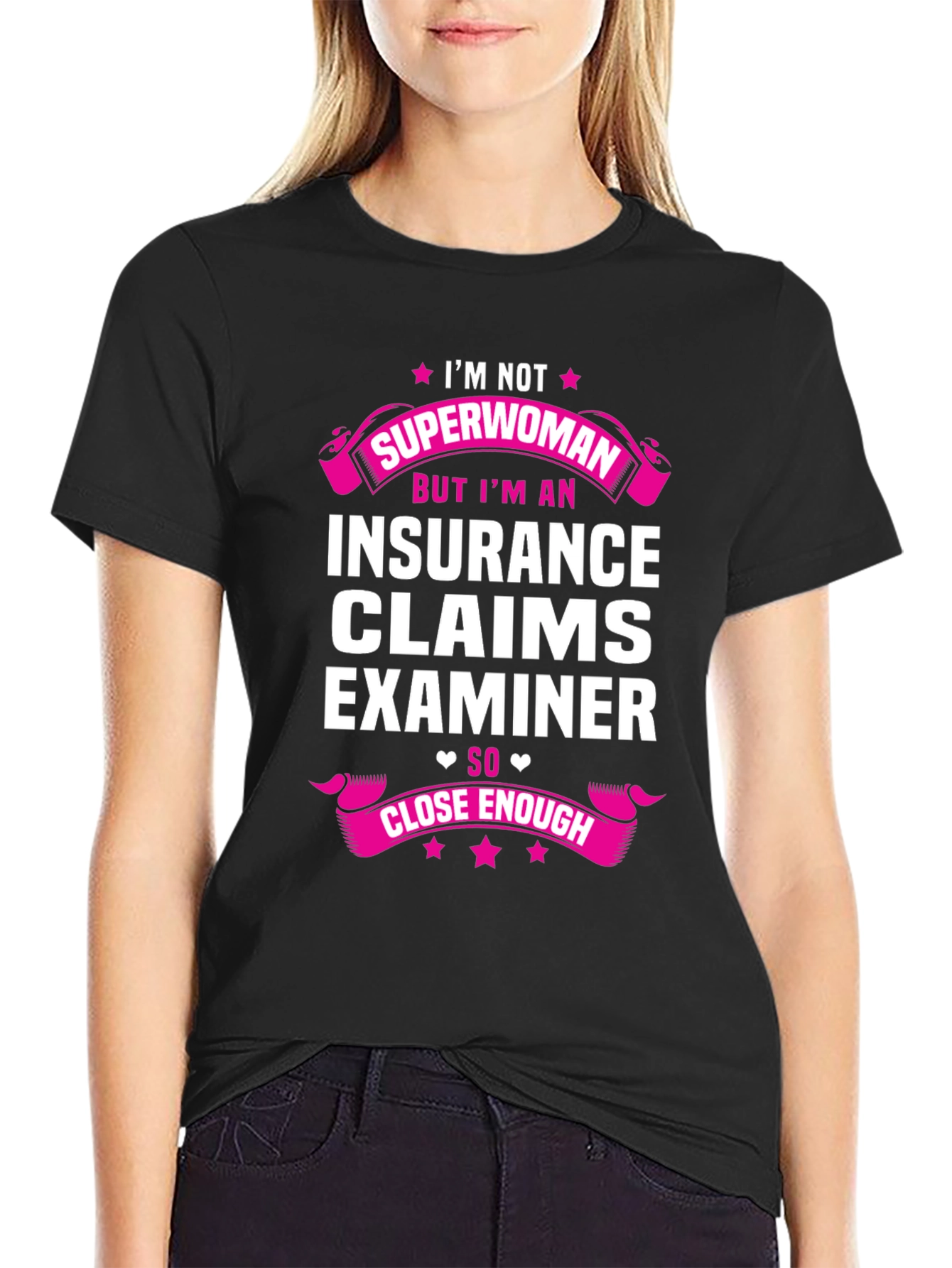 Insurance Claims Examiner Superwoman Funny T-Shirt