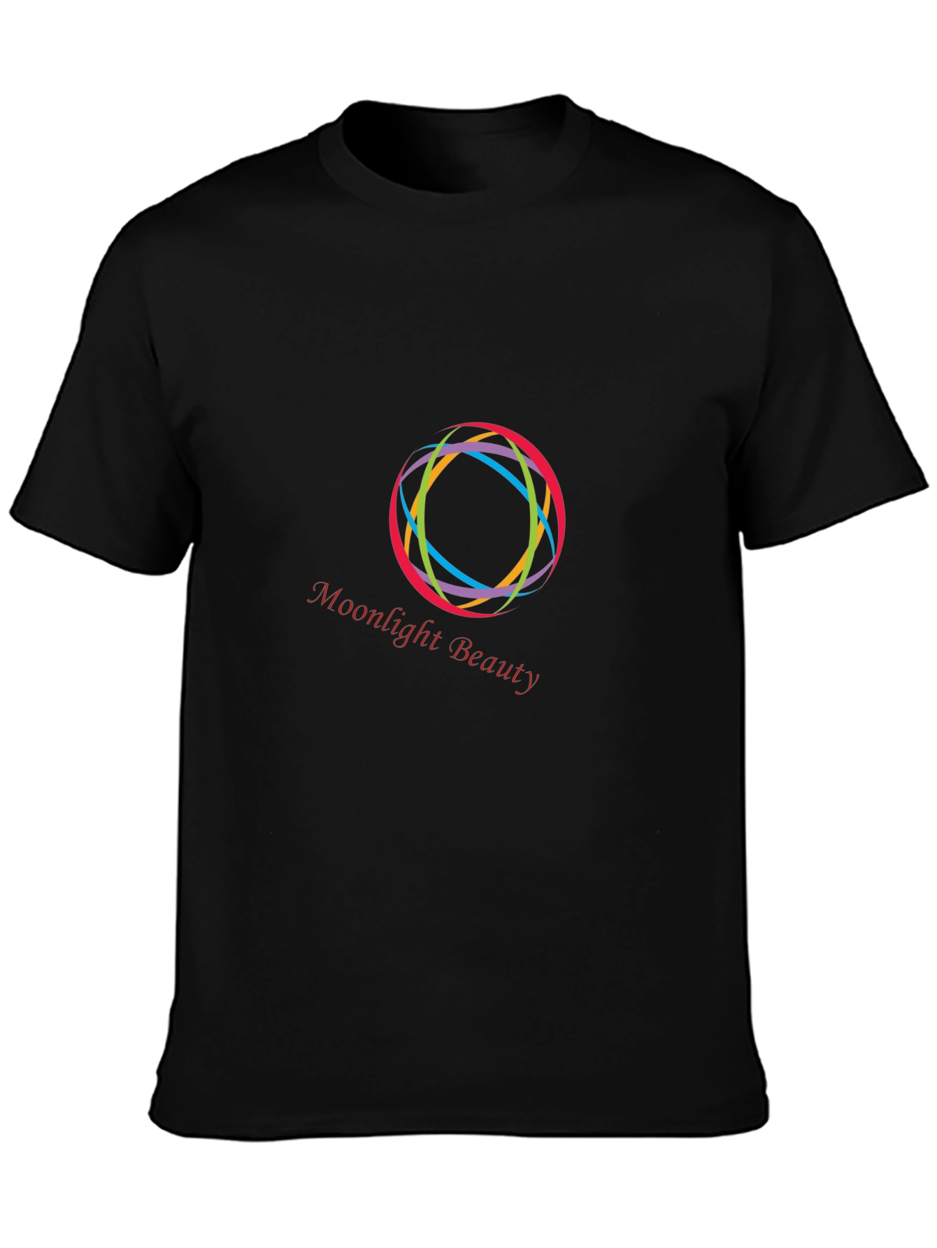 Mens Black Graphic Tee - Moonlight Beauty